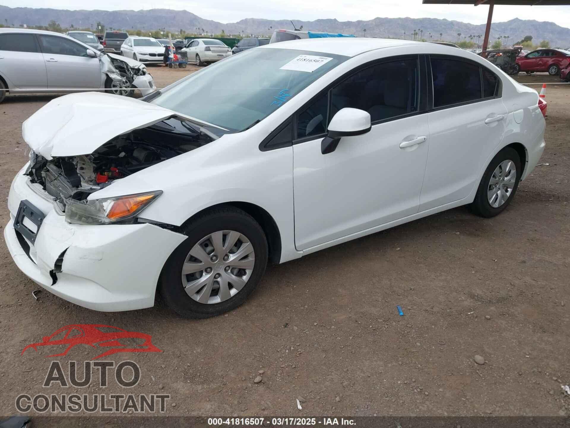 HONDA CIVIC 2012 - 19XFB2F56CE324830