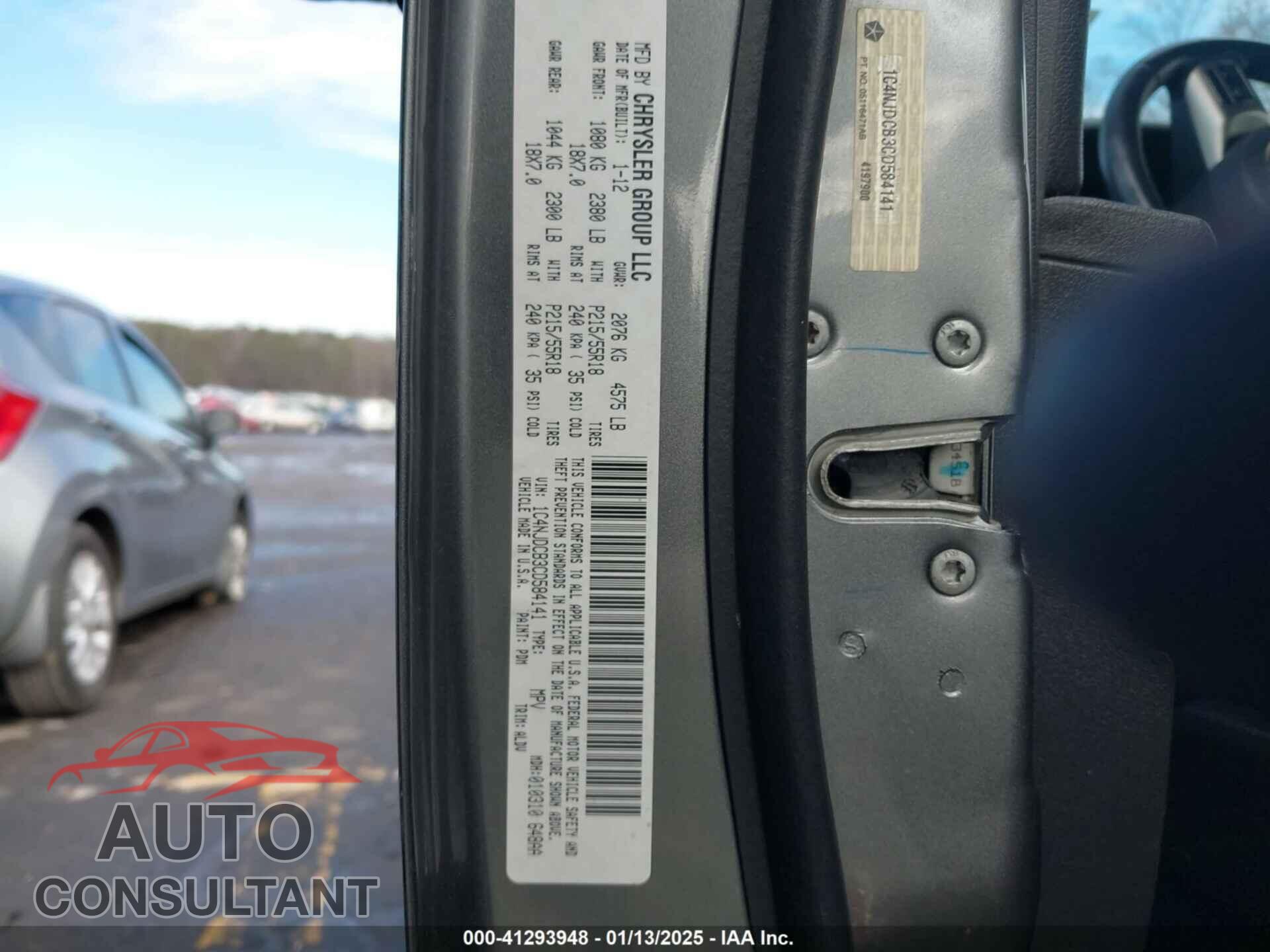 JEEP COMPASS 2012 - 1C4NJDCB3CD584141