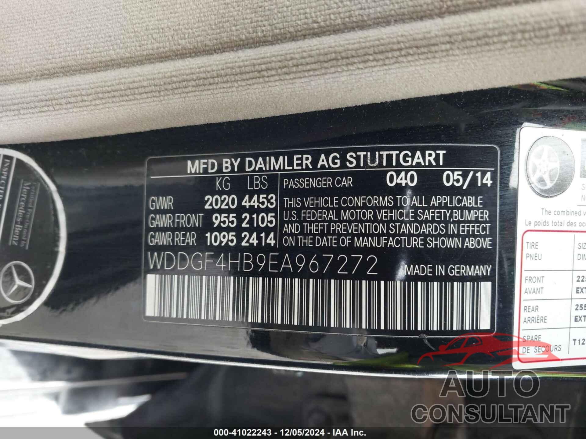 MERCEDES-BENZ C 250 2014 - WDDGF4HB9EA967272