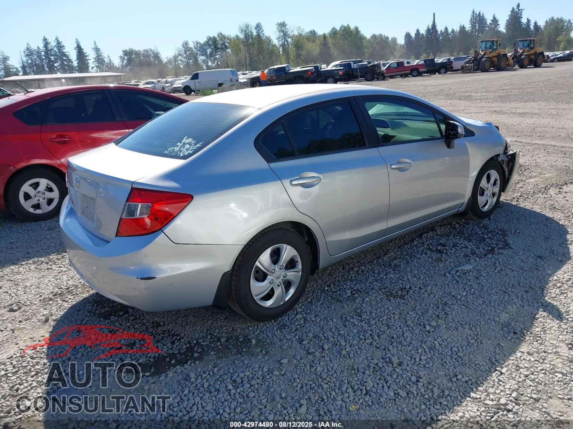 HONDA CIVIC 2012 - 19XFB2F56CE330708