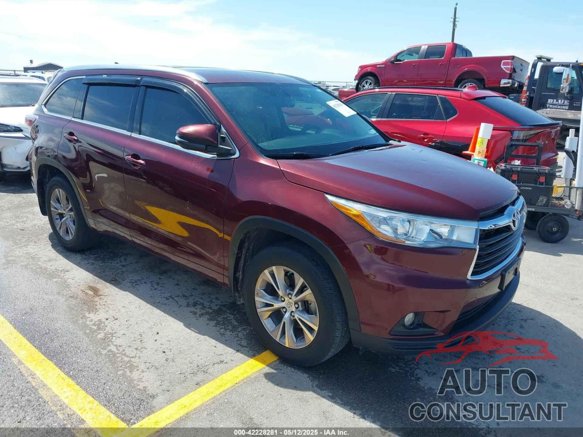 TOYOTA HIGHLANDER 2015 - 5TDJKRFH0FS103568