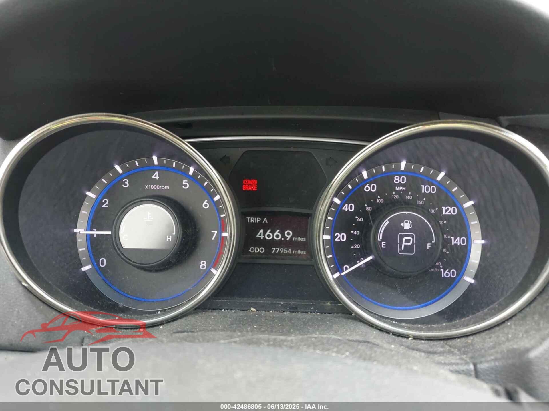 HYUNDAI SONATA 2013 - 5NPEC4AC1DH511657