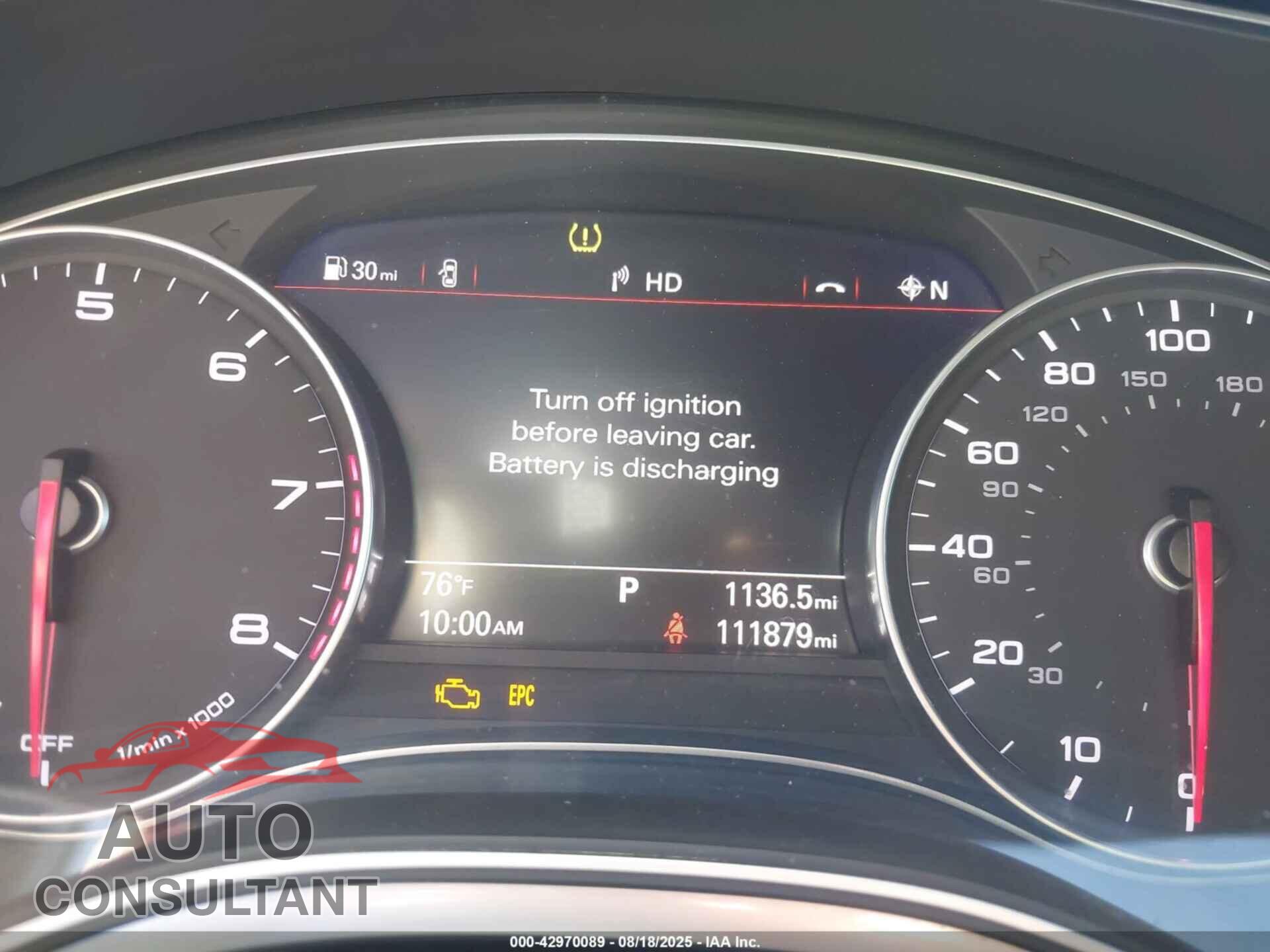 AUDI A6 2017 - WAUC8AFC4HN058332