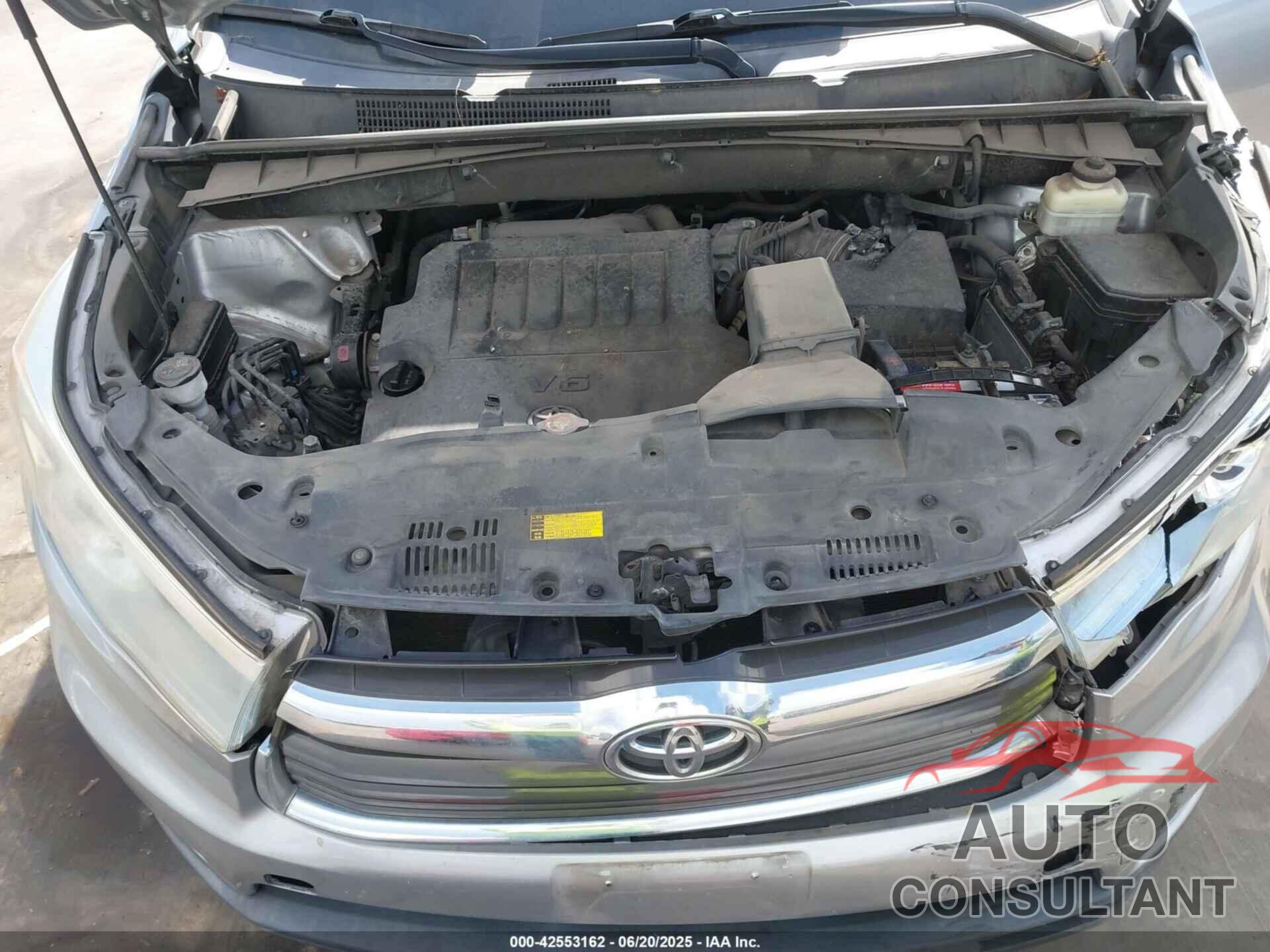 TOYOTA HIGHLANDER 2016 - 5TDZKRFH1GS169695