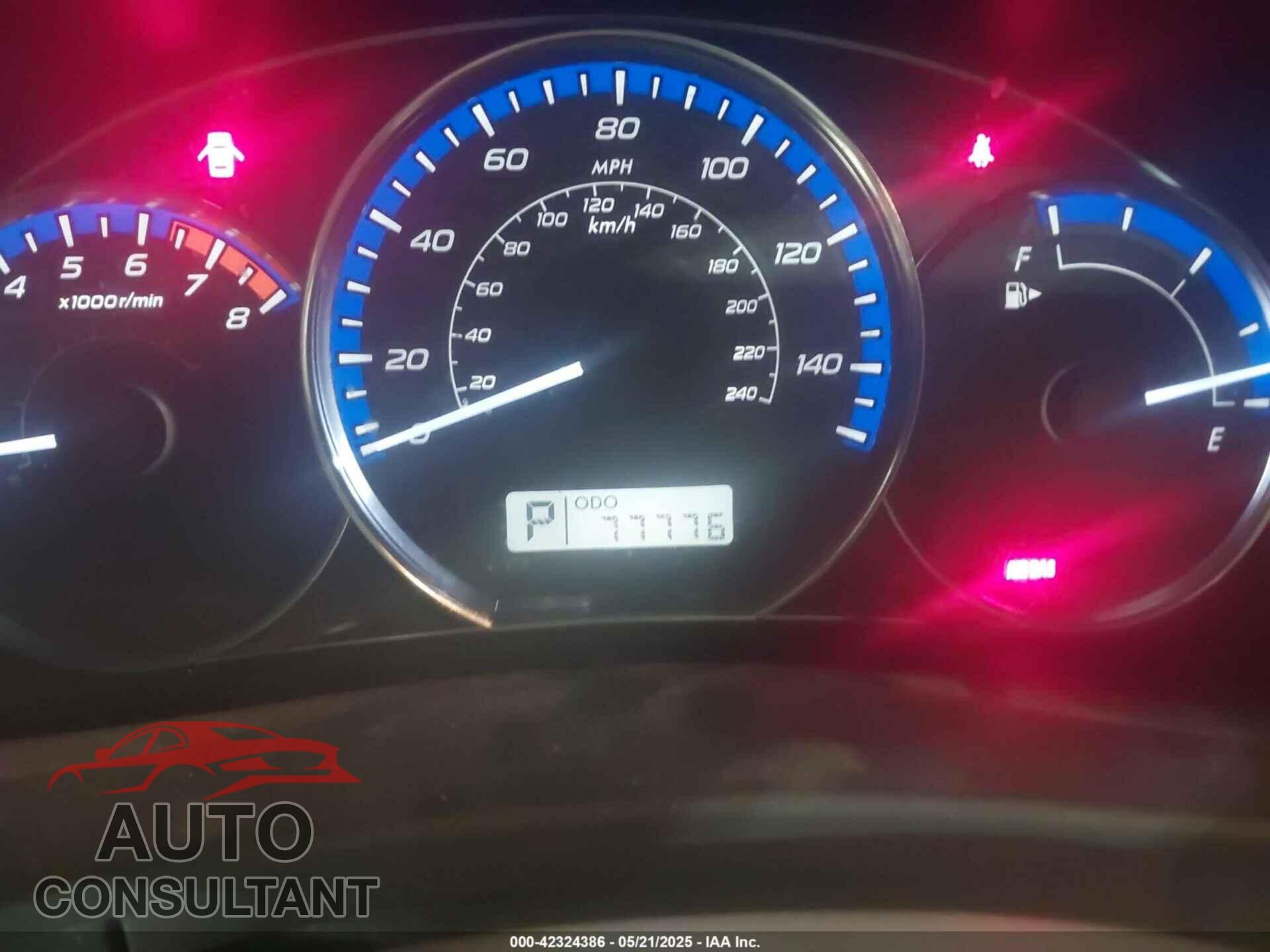 SUBARU FORESTER 2012 - JF2SHBBC8CH402814