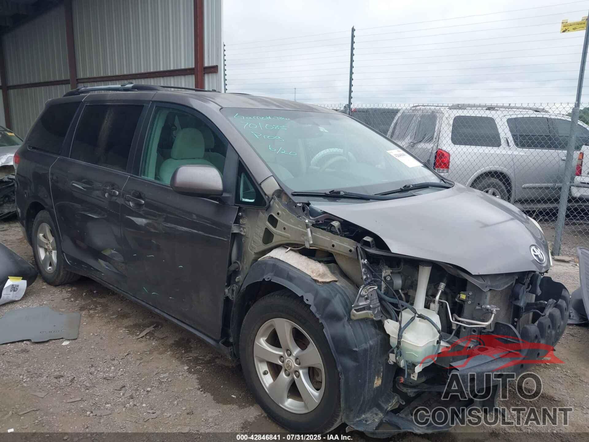 TOYOTA SIENNA 2012 - 5TDKK3DC2CS186182