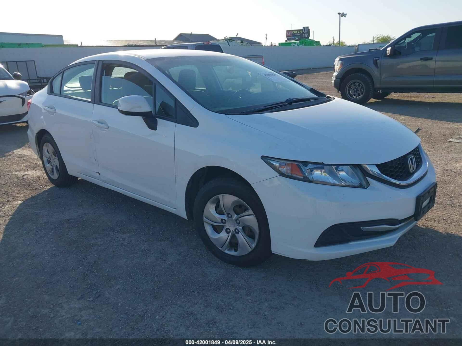 HONDA CIVIC 2013 - 19XFB2F58DE254992