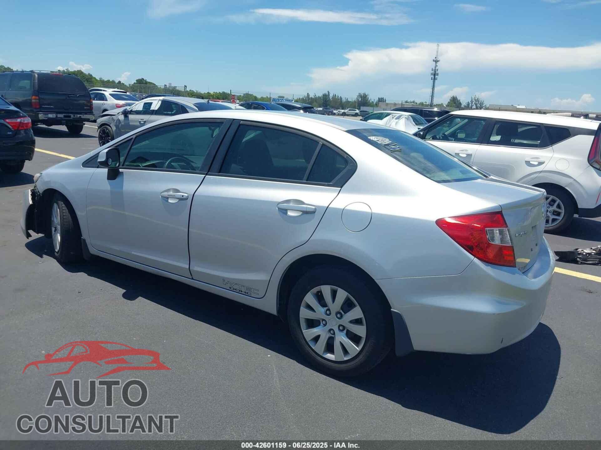 HONDA CIVIC 2012 - 19XFB2F57CE088513
