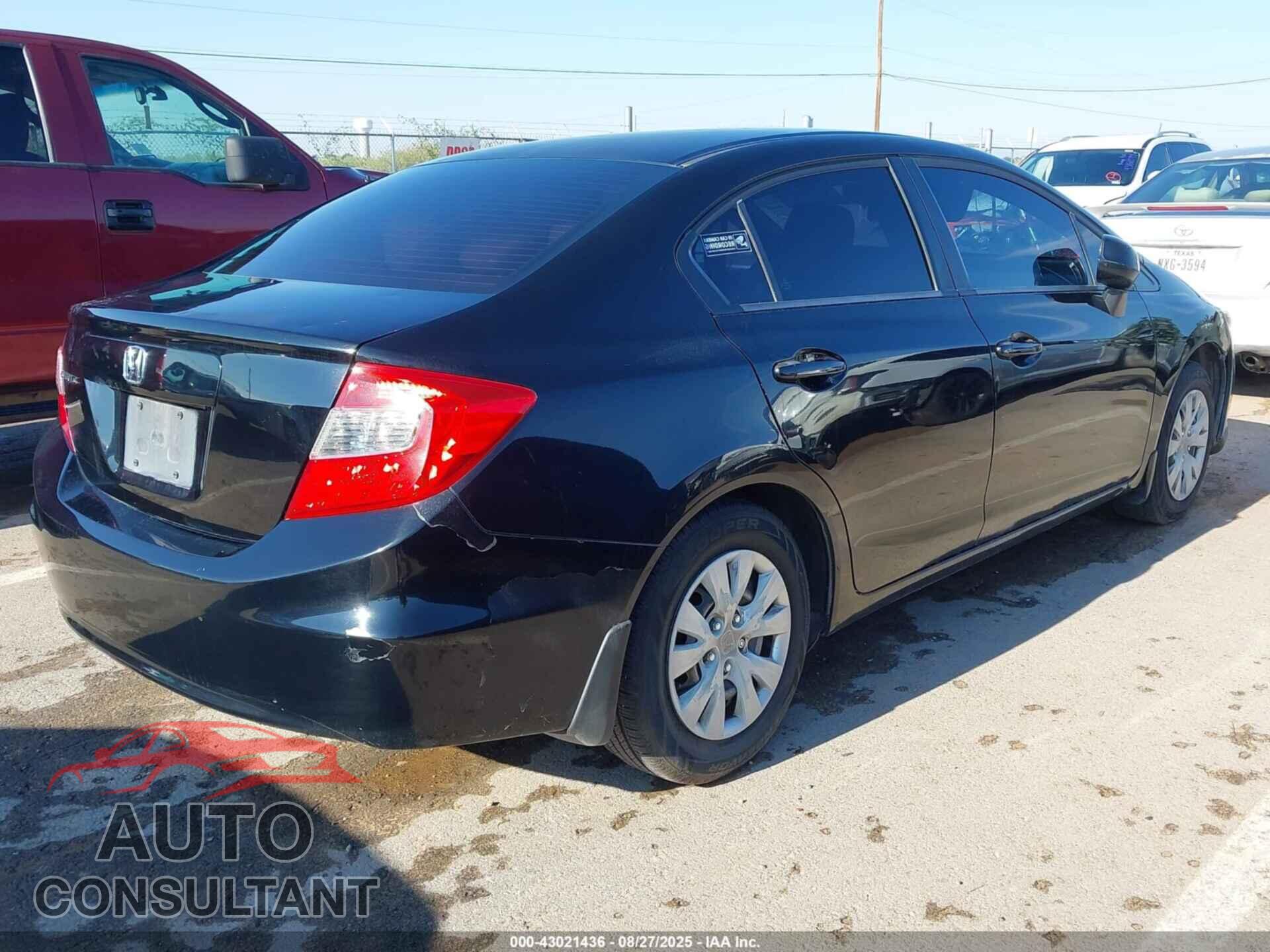 HONDA CIVIC 2012 - 19XFB2F55CE344521
