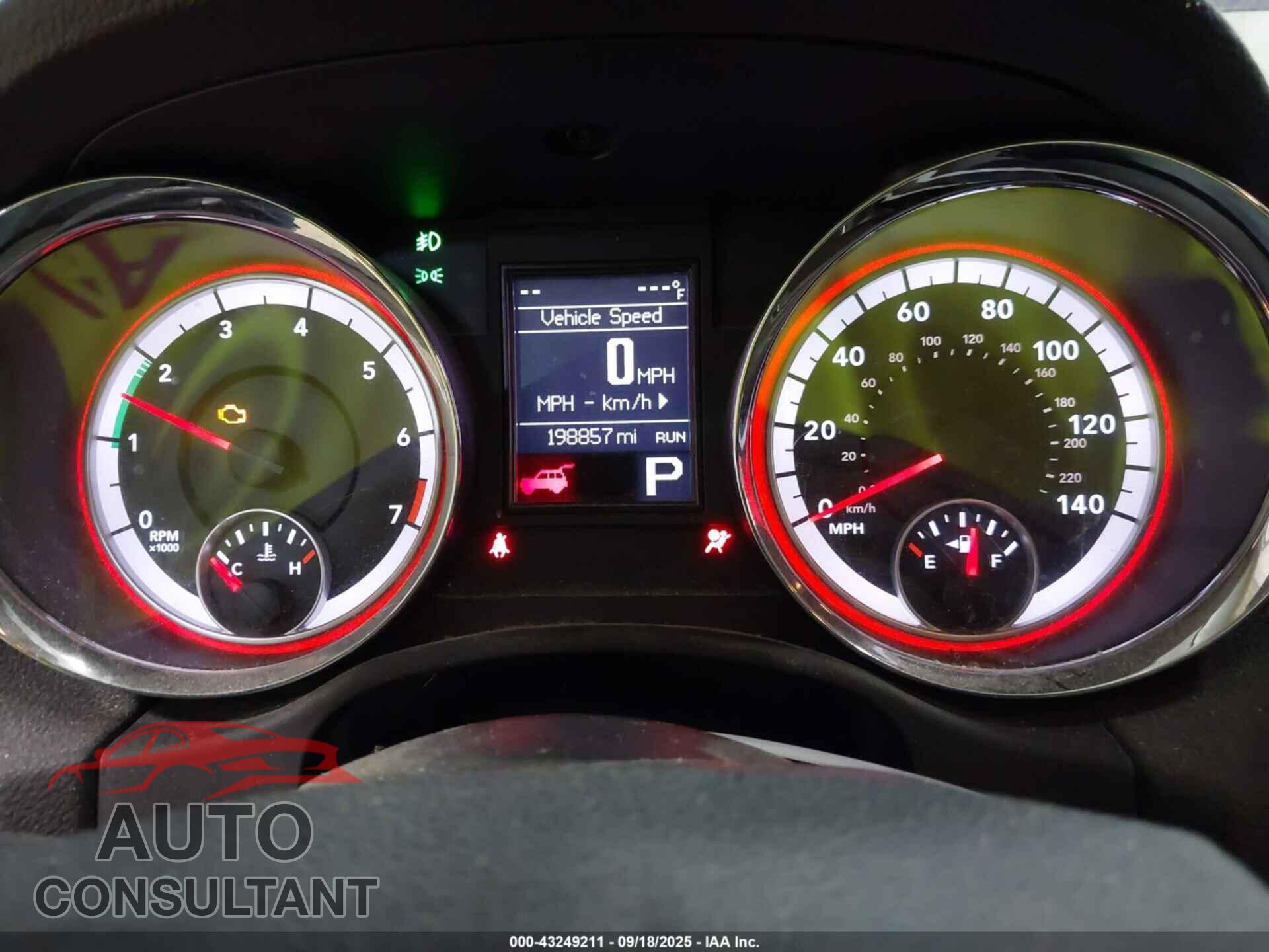 DODGE DURANGO 2012 - 1C4RDJAG9CC164184