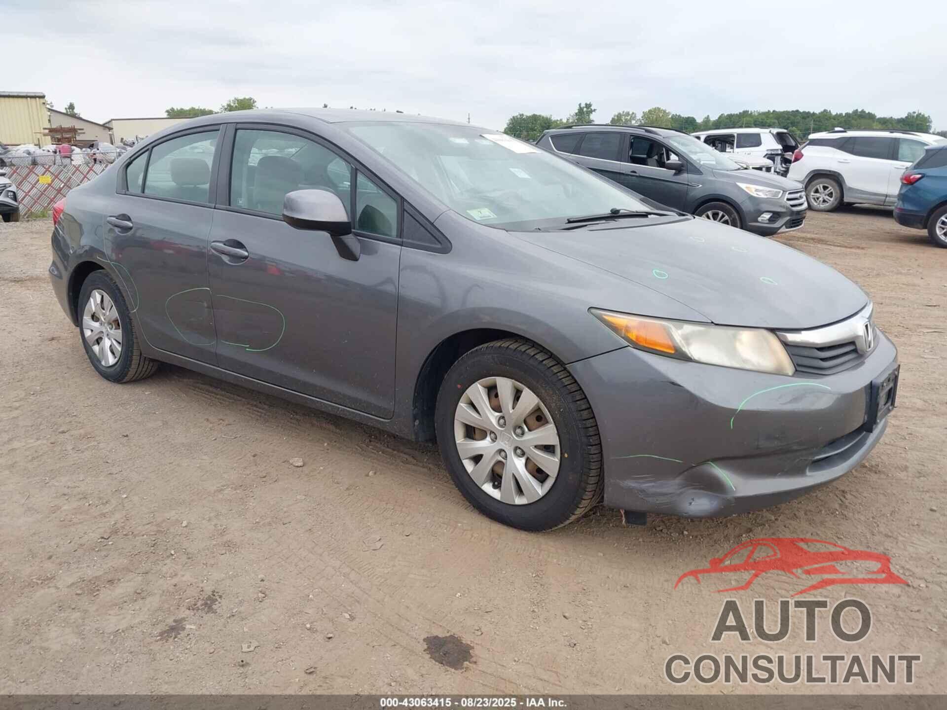 HONDA CIVIC 2012 - 19XFB2F53CE007135
