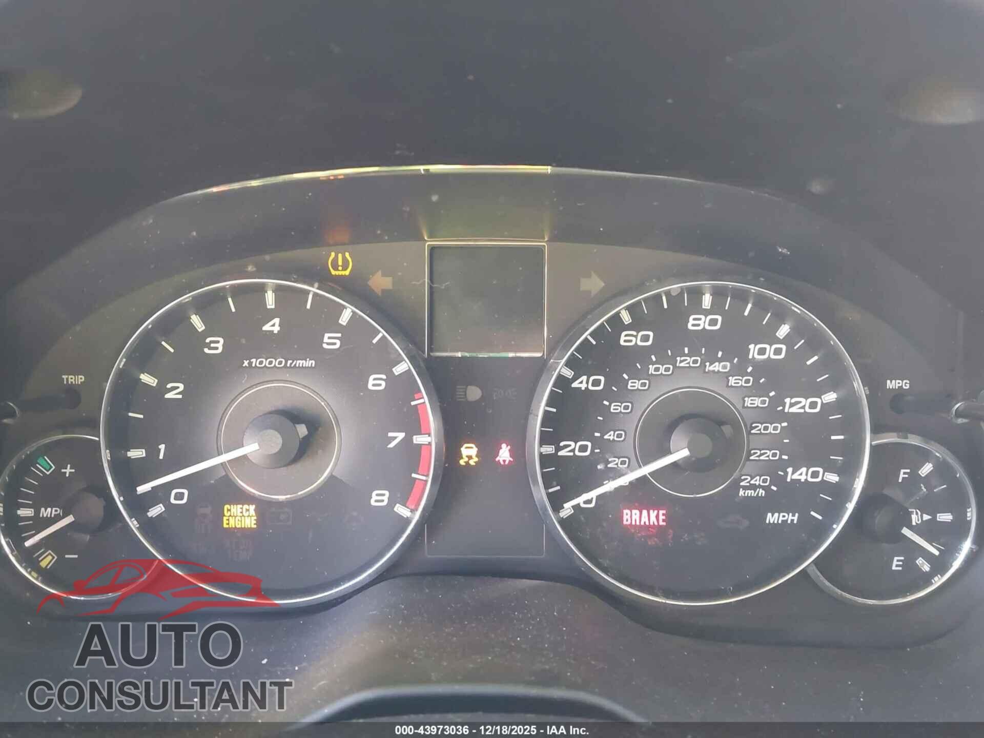 SUBARU OUTBACK 2012 - 4S4BRBAC7C3211357
