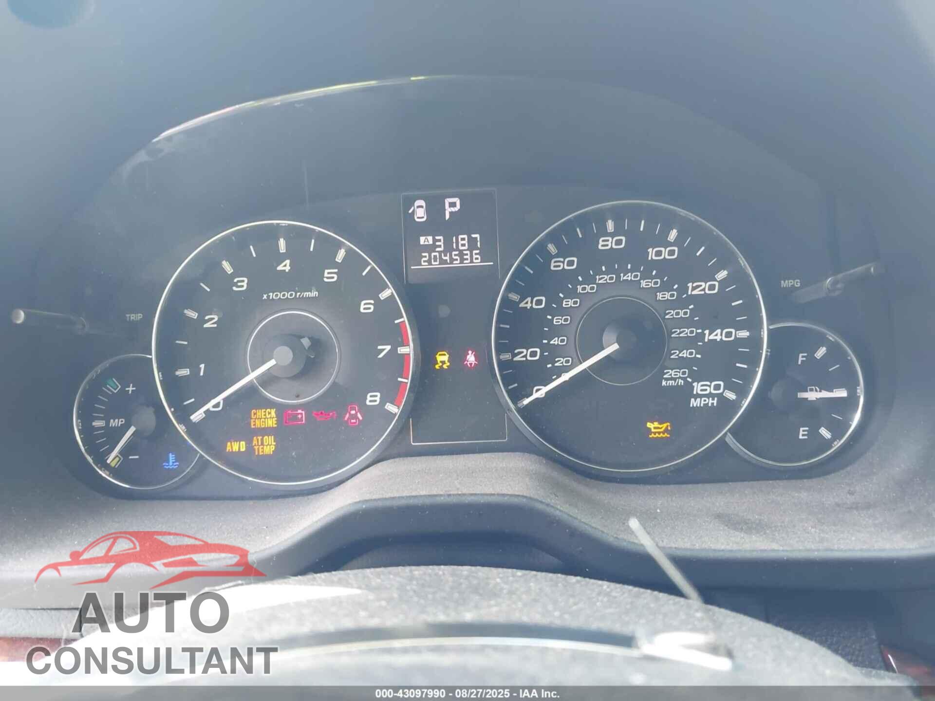 SUBARU OUTBACK 2011 - 4S4BRELC1B2352802