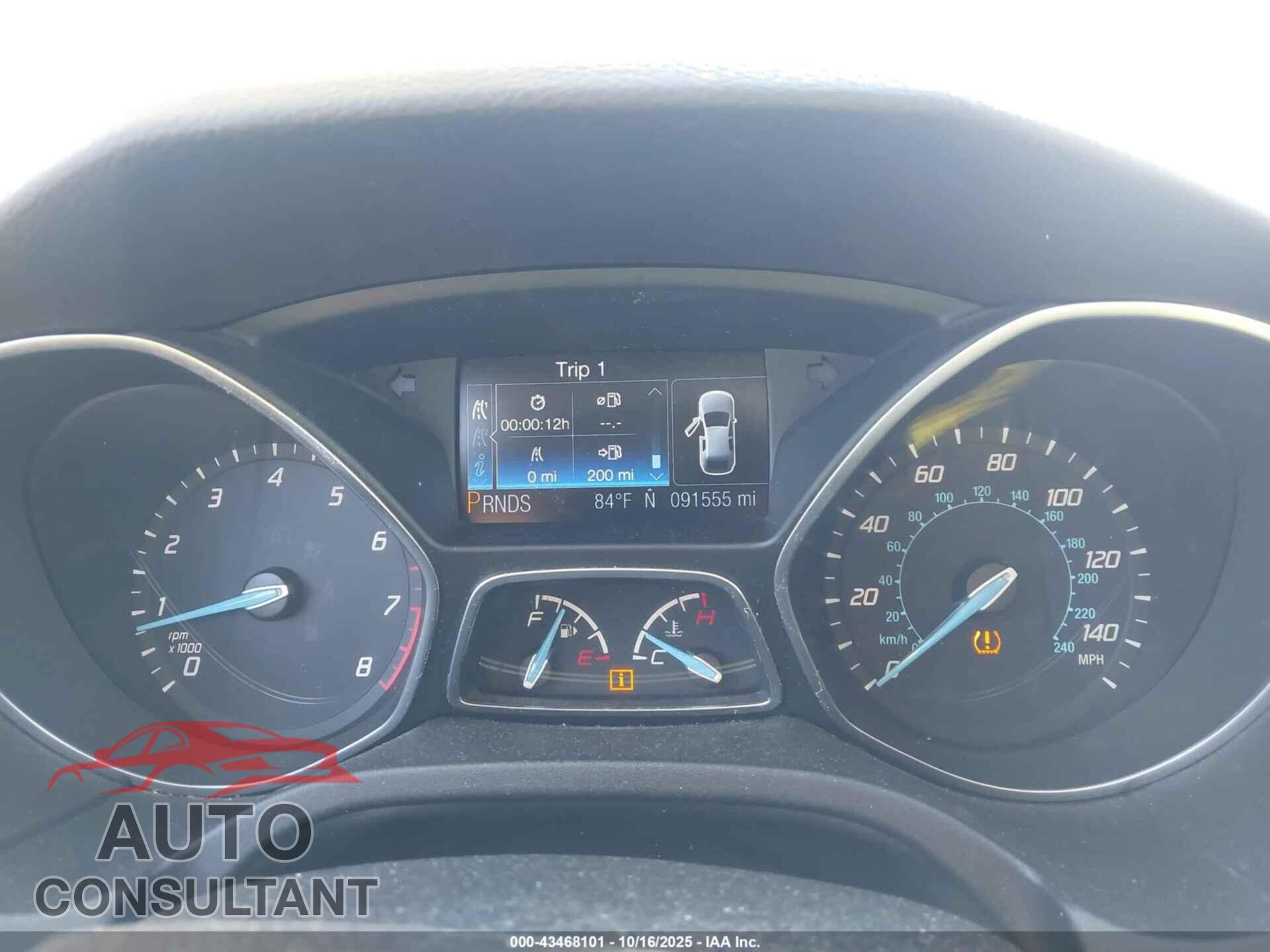 FORD FOCUS 2013 - 1FADP3J2XDL372762