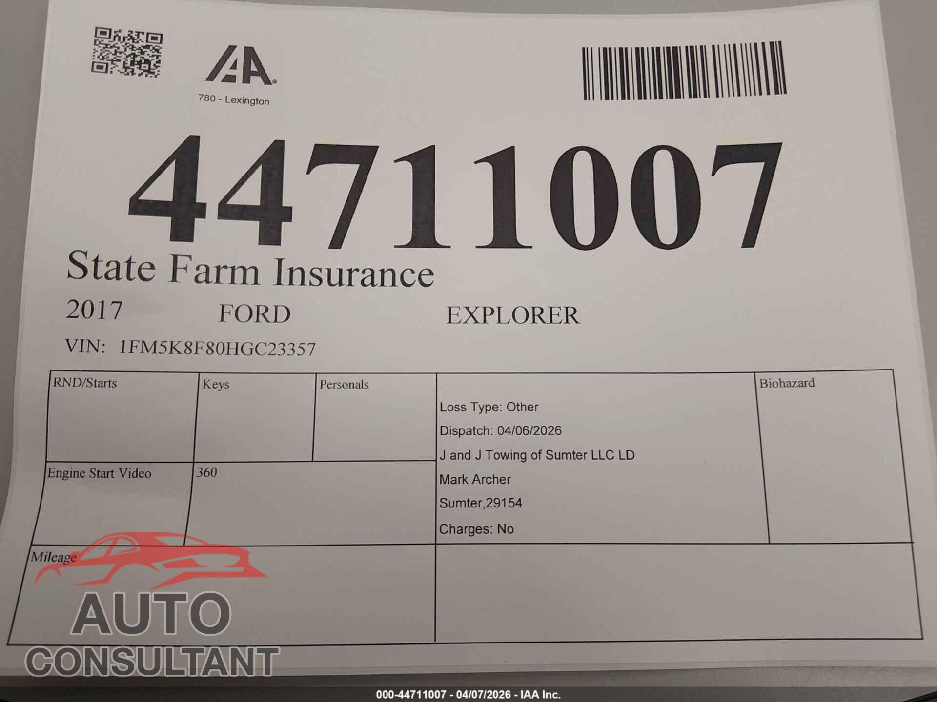FORD EXPLORER 2017 - 1FM5K8F80HGC23357