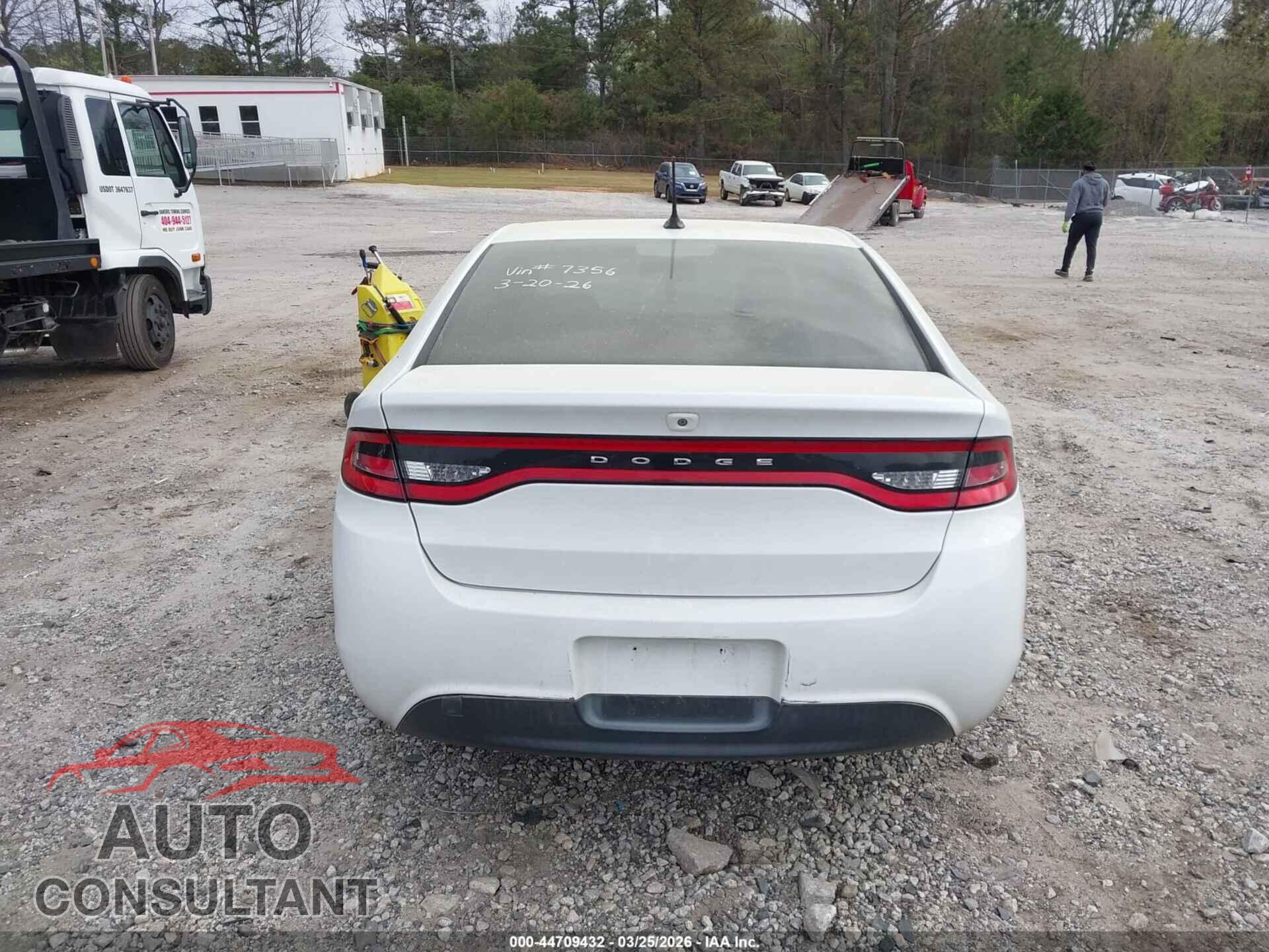 DODGE DART 2015 - 1C3CDFBB4FD237356