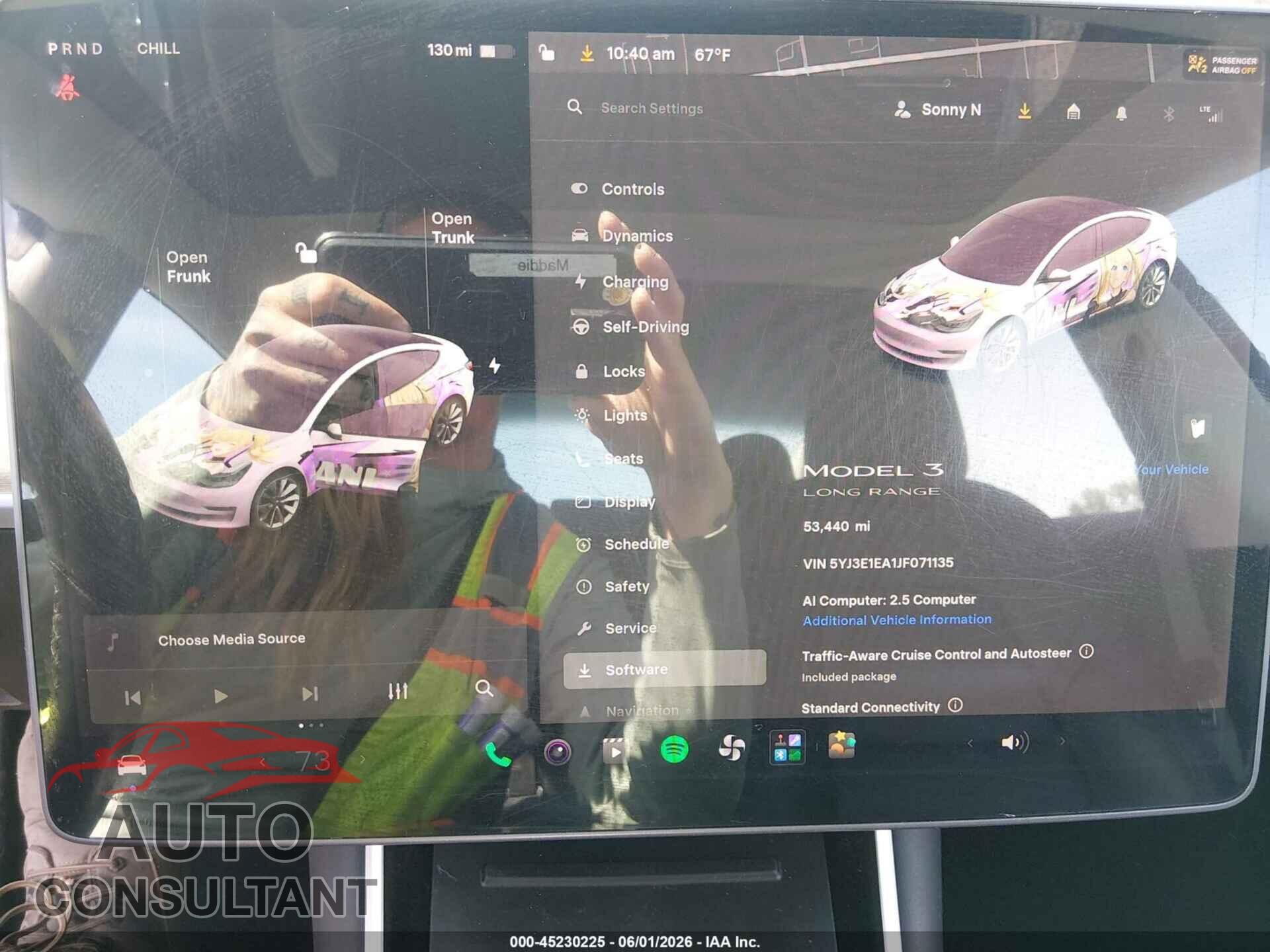 TESLA MODEL 3 2018 - 5YJ3E1EA1JF071135