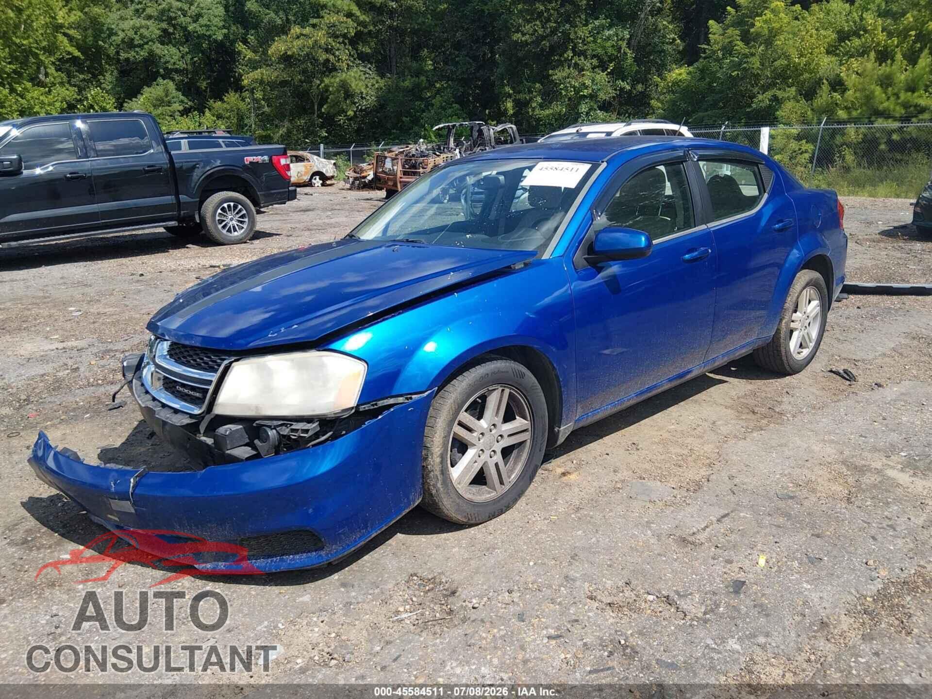 DODGE AVENGER 2012 - 1C3CDZCB4CN148666