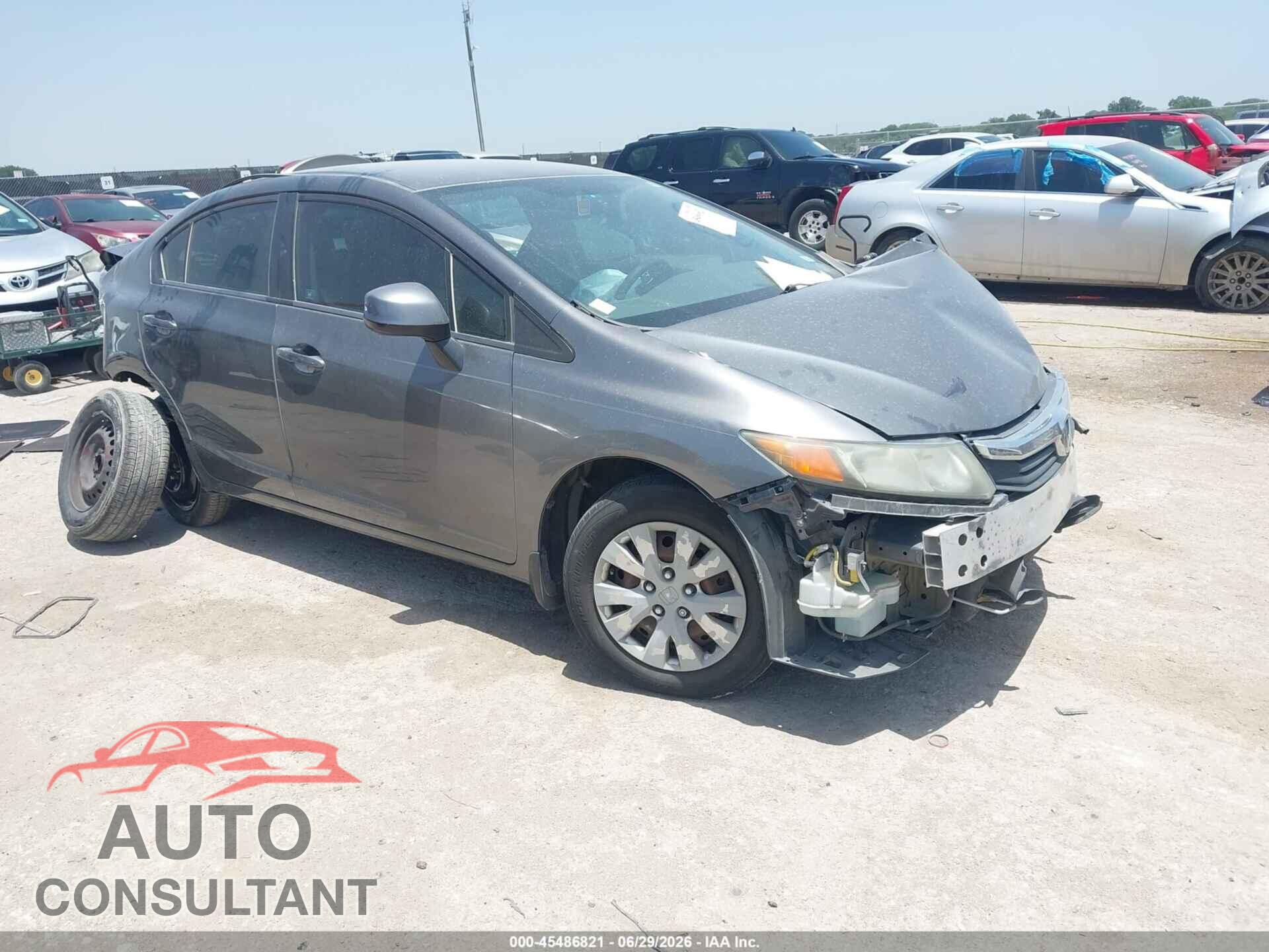 HONDA CIVIC 2012 - 2HGFB2F54CH334729