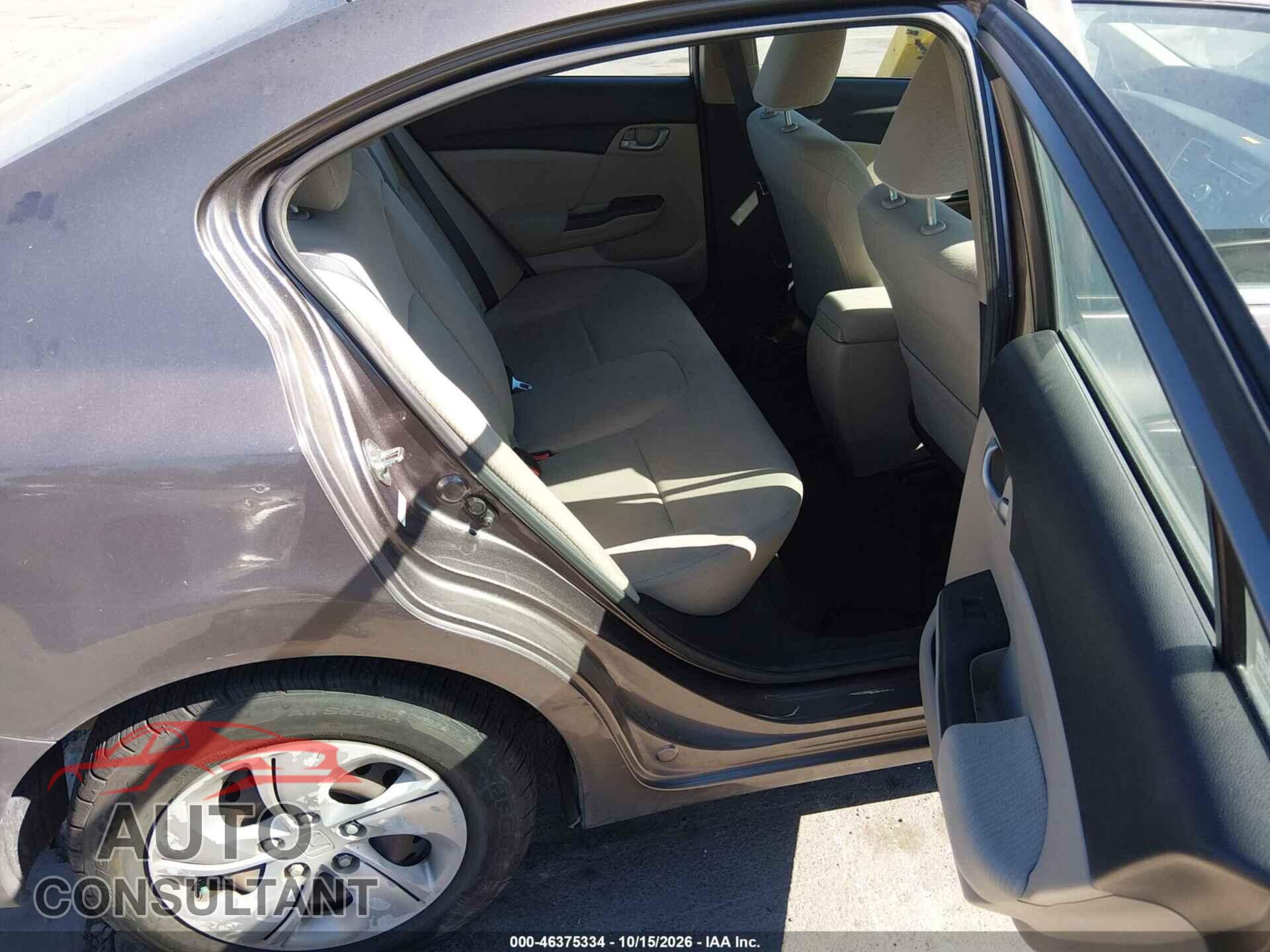 HONDA CIVIC 2013 - 19XFB2F54DE291277