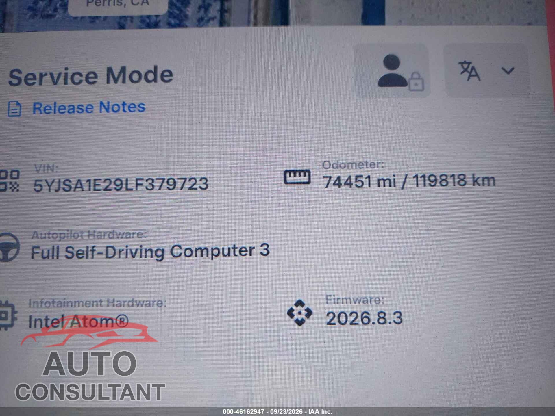 TESLA MODEL S 2020 - 5YJSA1E29LF379723