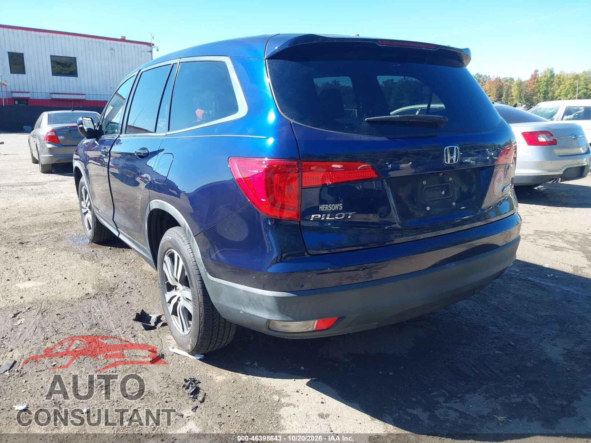 HONDA PILOT 2017 - 5FNYF6H3XHB072355