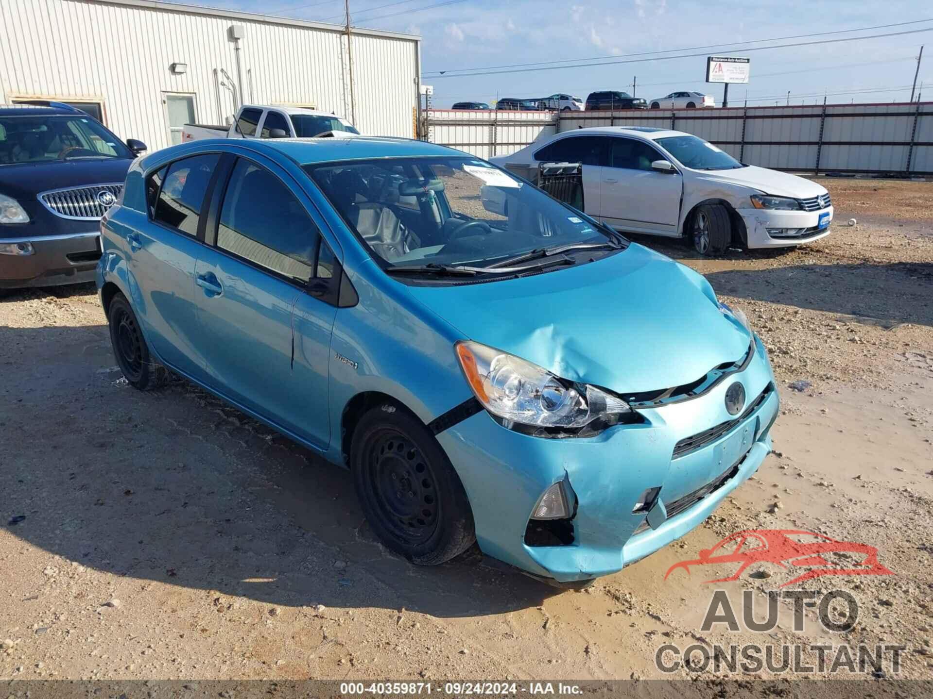 TOYOTA PRIUS C 2012 - JTDKDTB37C1030312