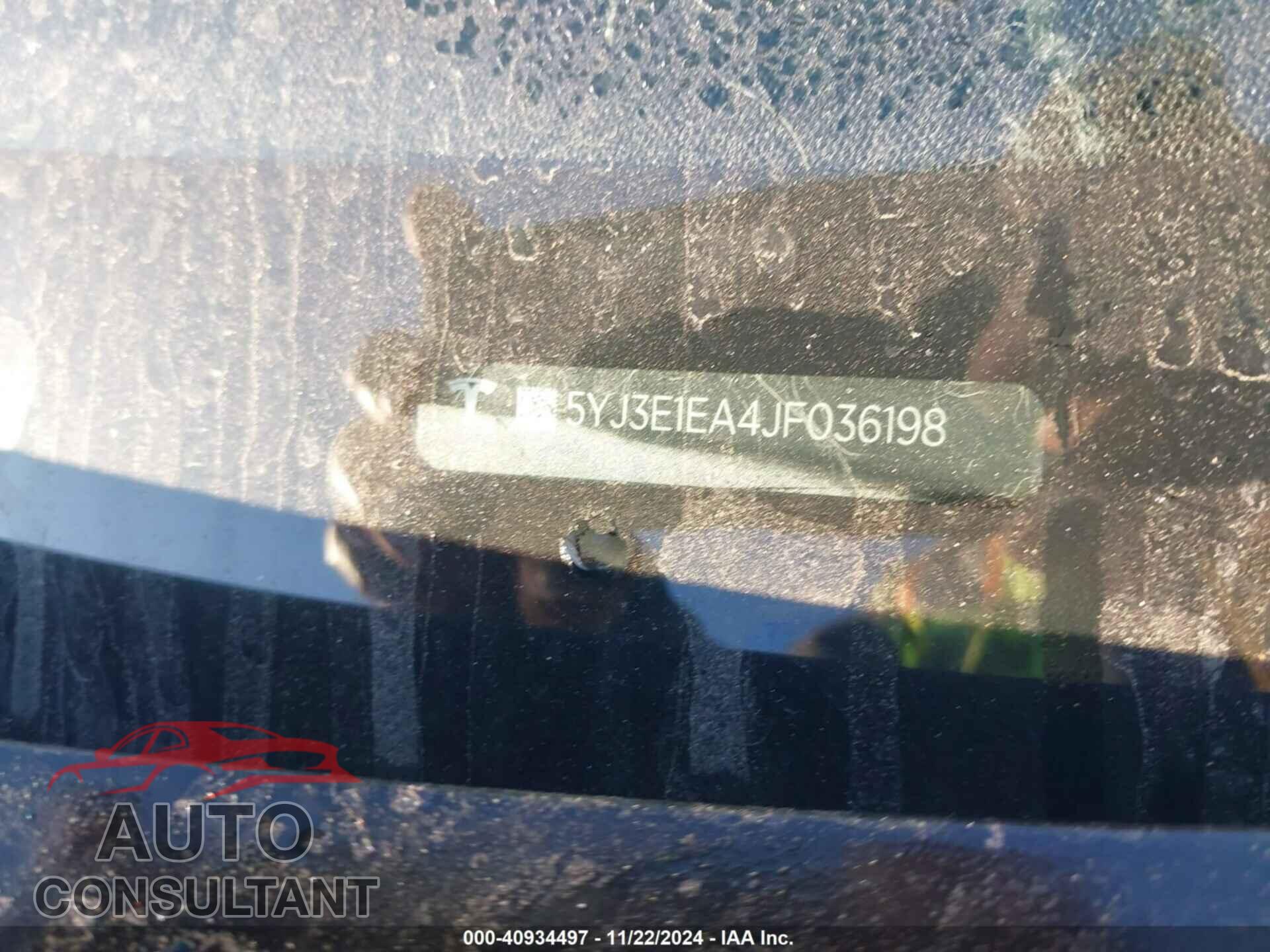 TESLA MODEL 3 2018 - 5YJ3E1EA4JF036198
