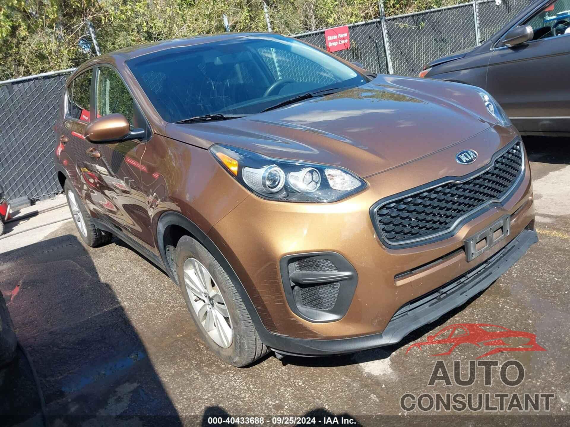 KIA SPORTAGE 2017 - KNDPM3AC8H7121486