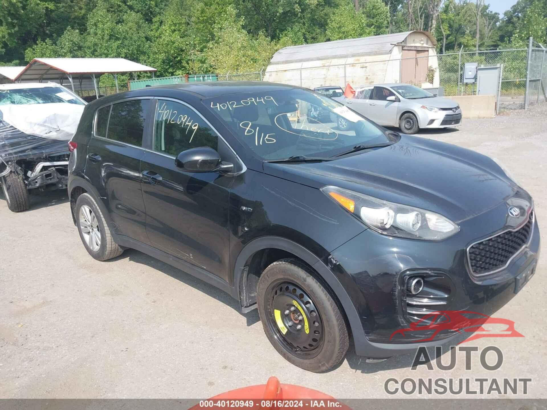 KIA SPORTAGE 2018 - KNDPMCAC0J7349696