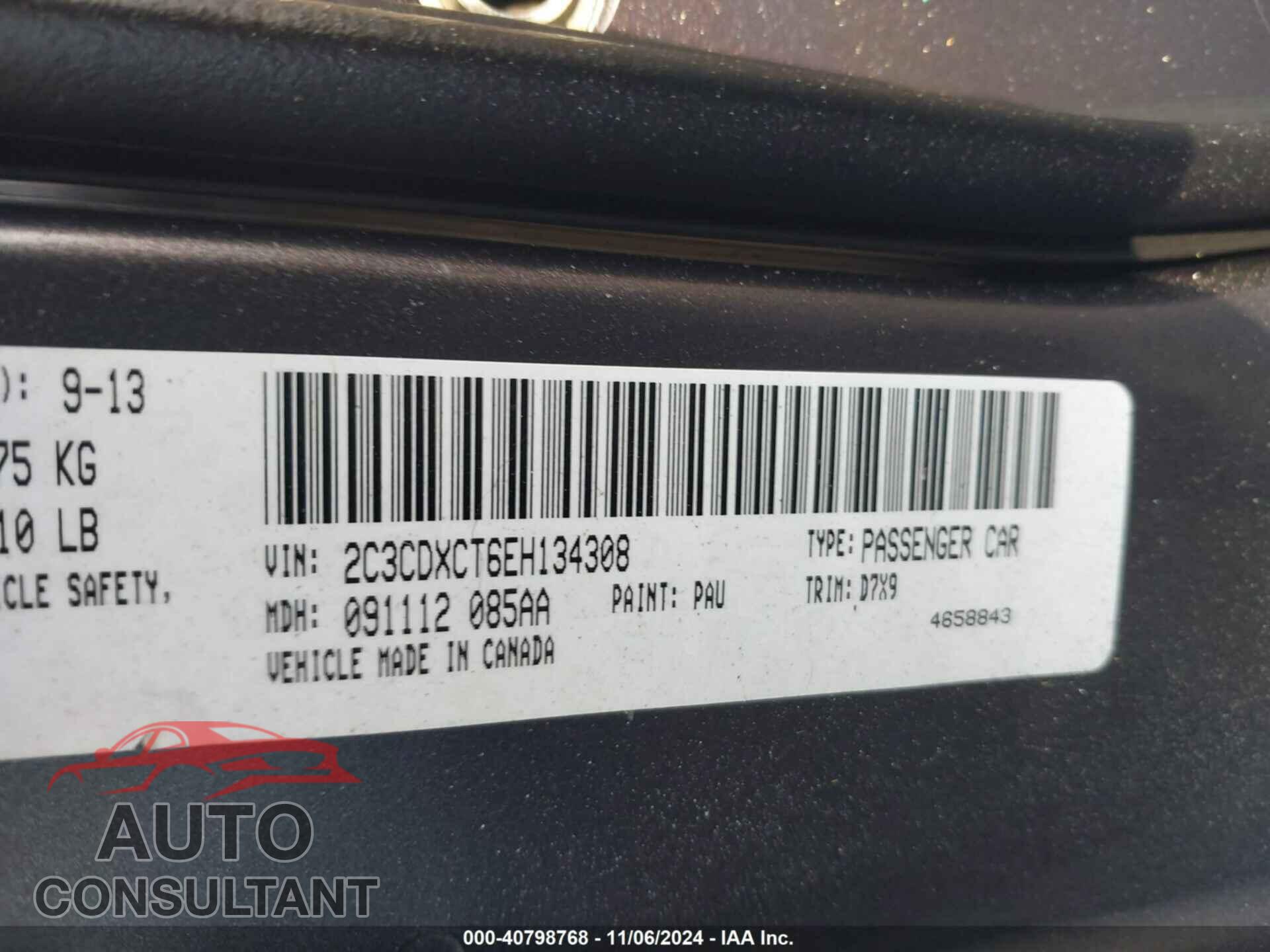 DODGE CHARGER 2014 - 2C3CDXCT6EH134308