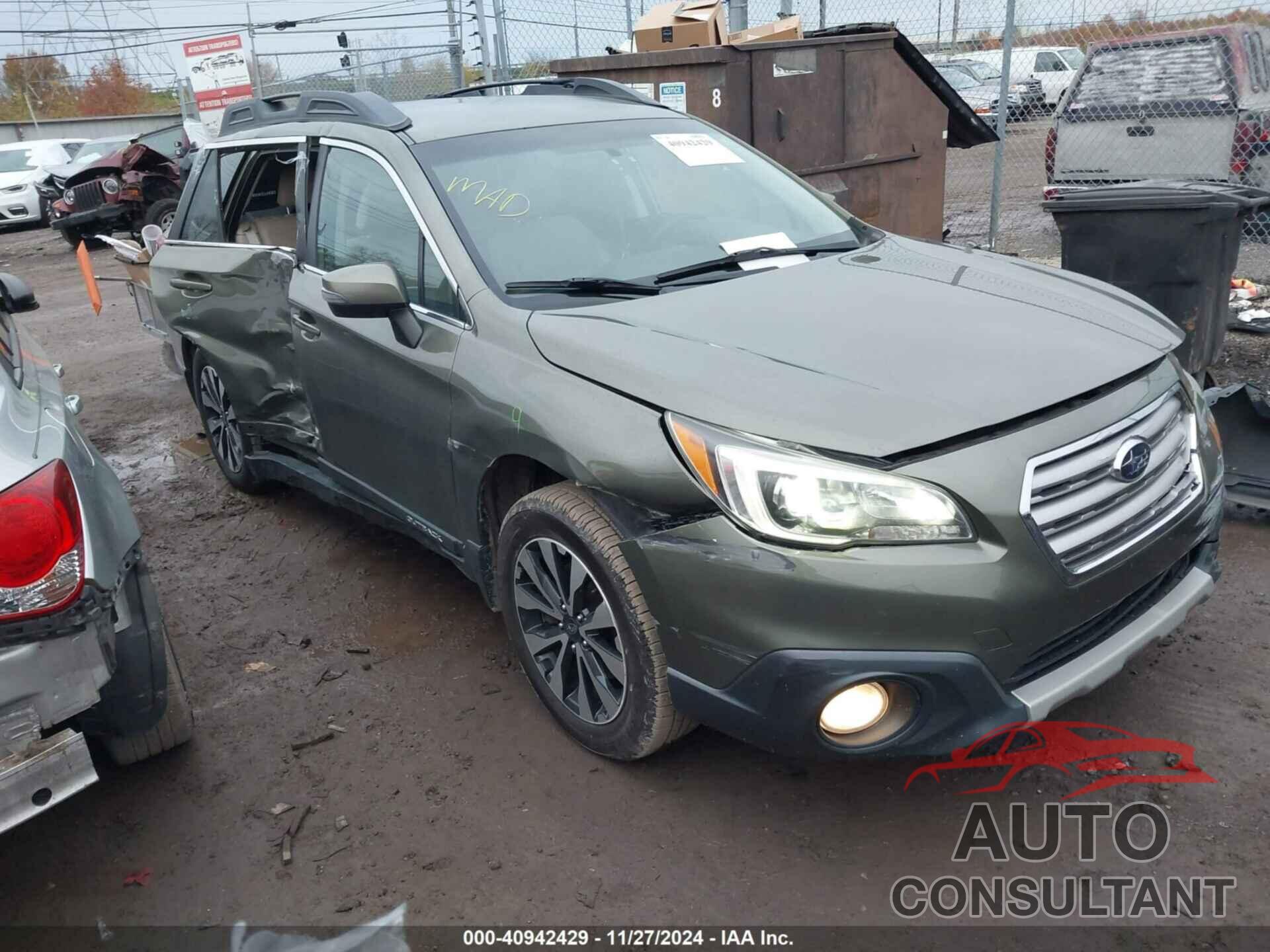 SUBARU OUTBACK 2016 - 4S4BSEJC5G3331590