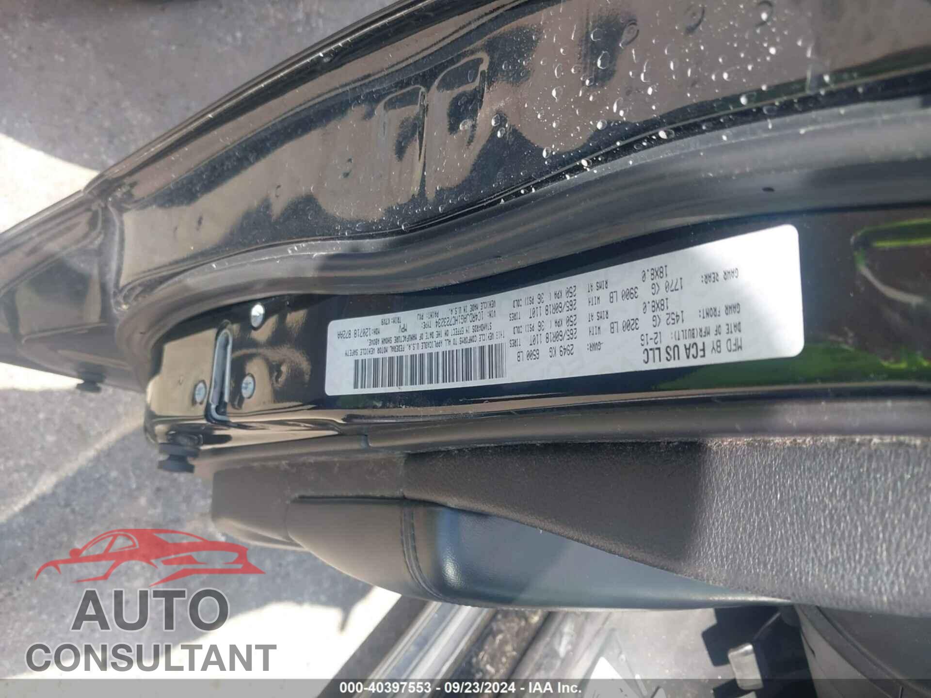 DODGE DURANGO 2017 - 1C4RDJAG1HC723234