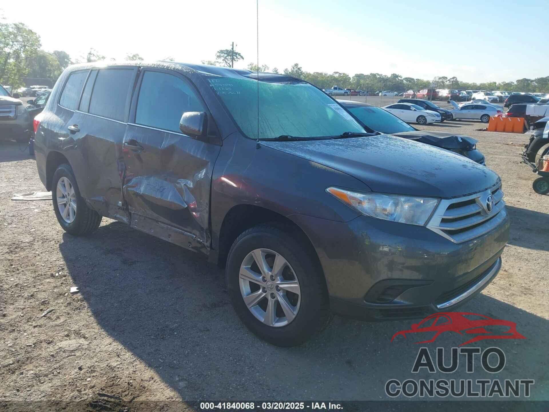 TOYOTA HIGHLANDER 2011 - 5TDZA3EH5BS008213