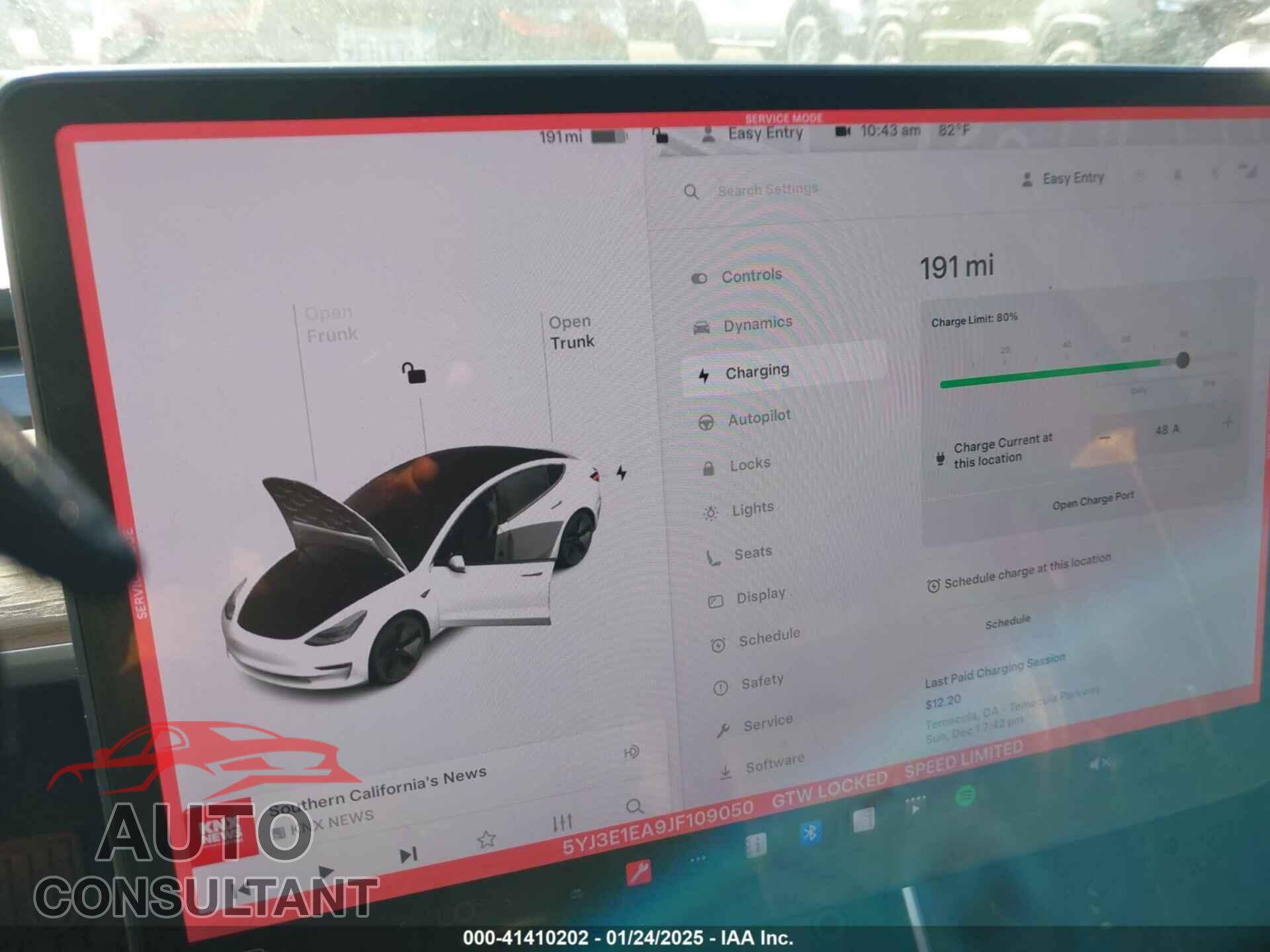 TESLA MODEL 3 2018 - 5YJ3E1EA9JF109050