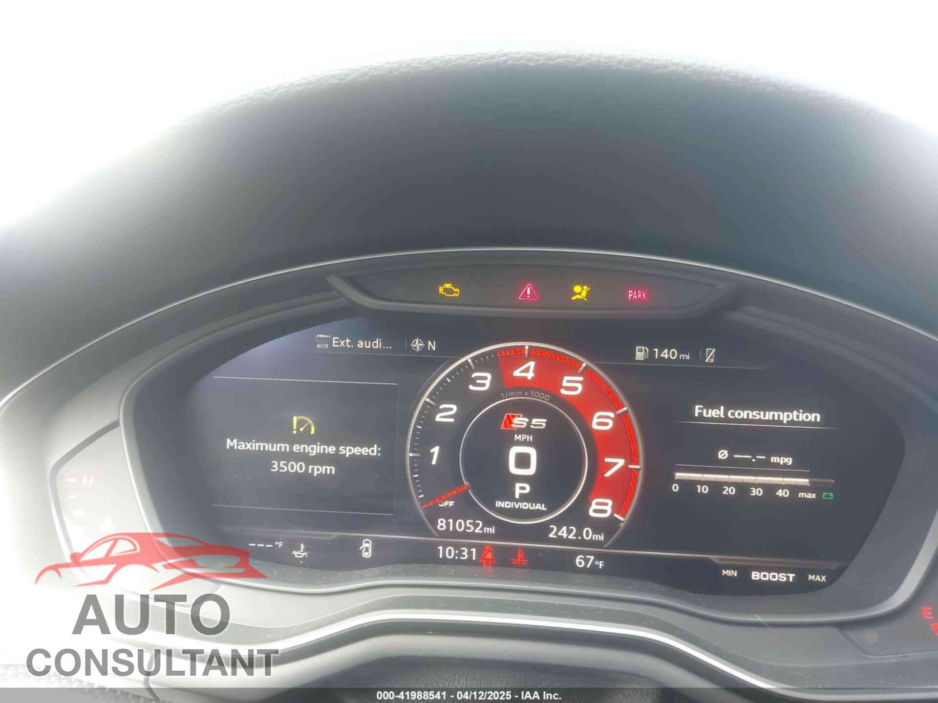 AUDI S5 2018 - WAUC4CF5XJA010890