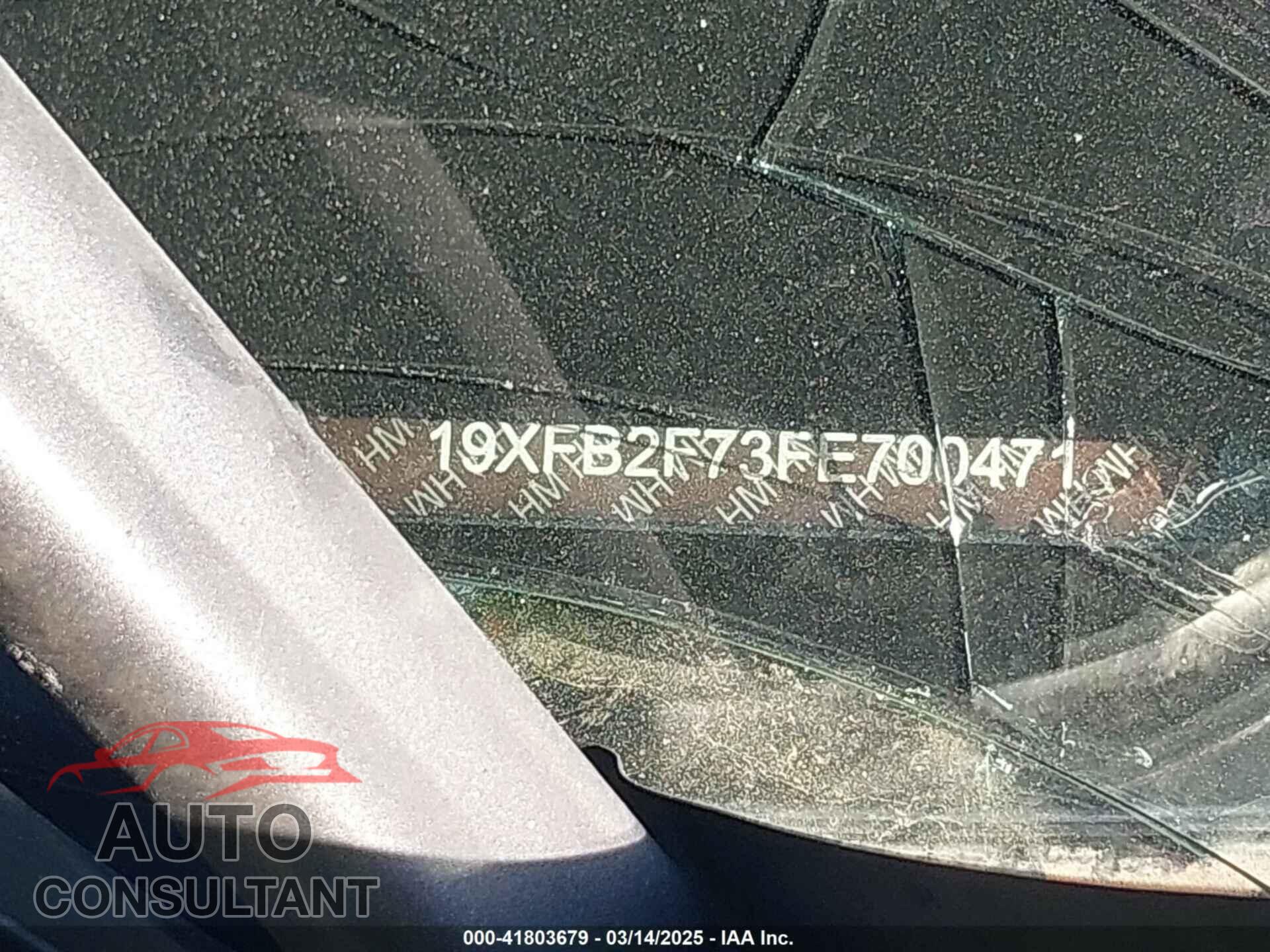HONDA CIVIC 2015 - 19XFB2F73FE700471