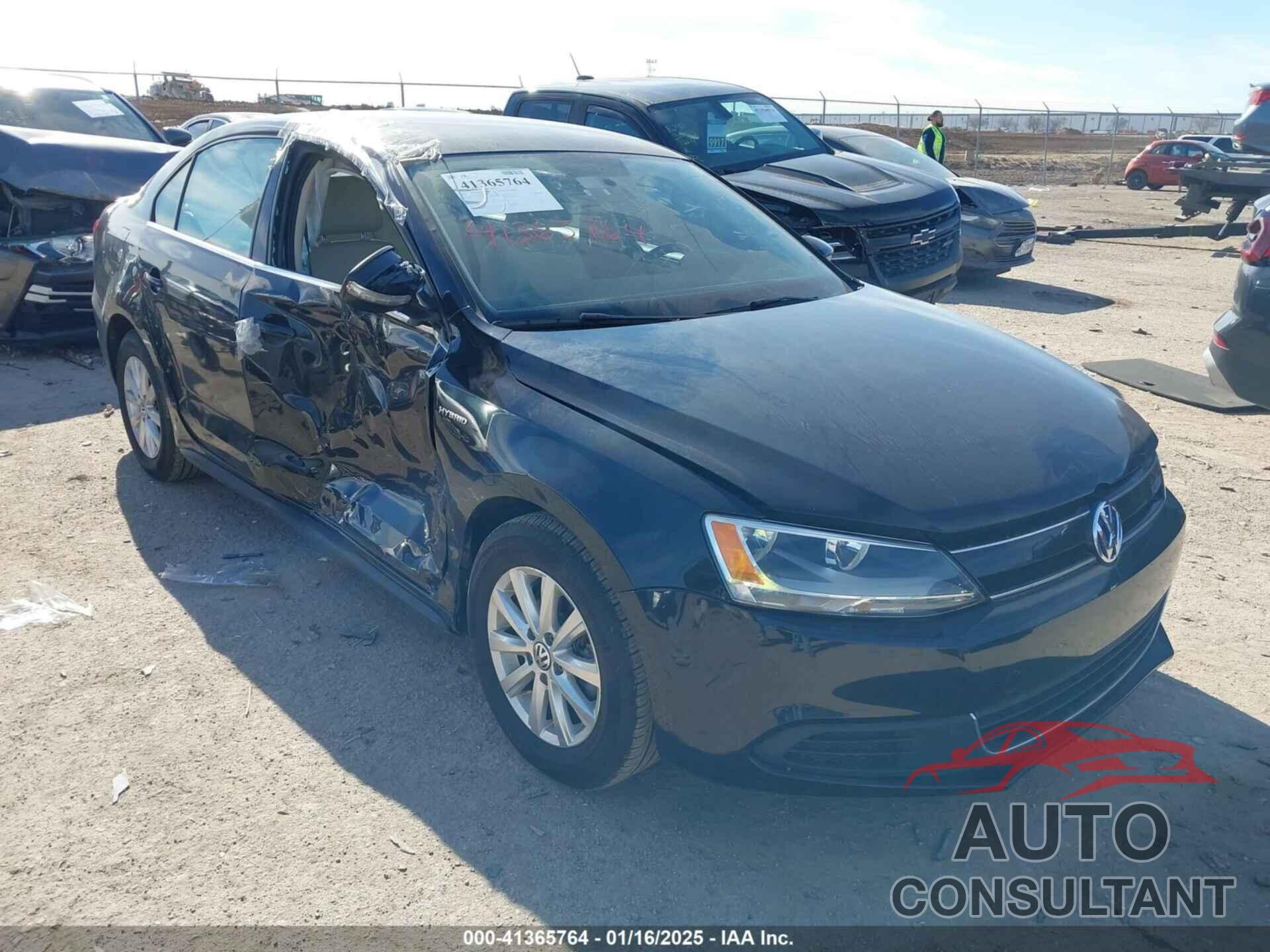 VOLKSWAGEN JETTA HYBRID 2013 - 3VW637AJXDM237905