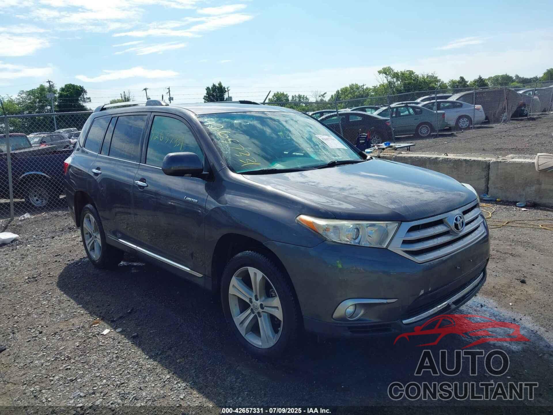 TOYOTA HIGHLANDER 2013 - 5TDDK3EH5DS185998
