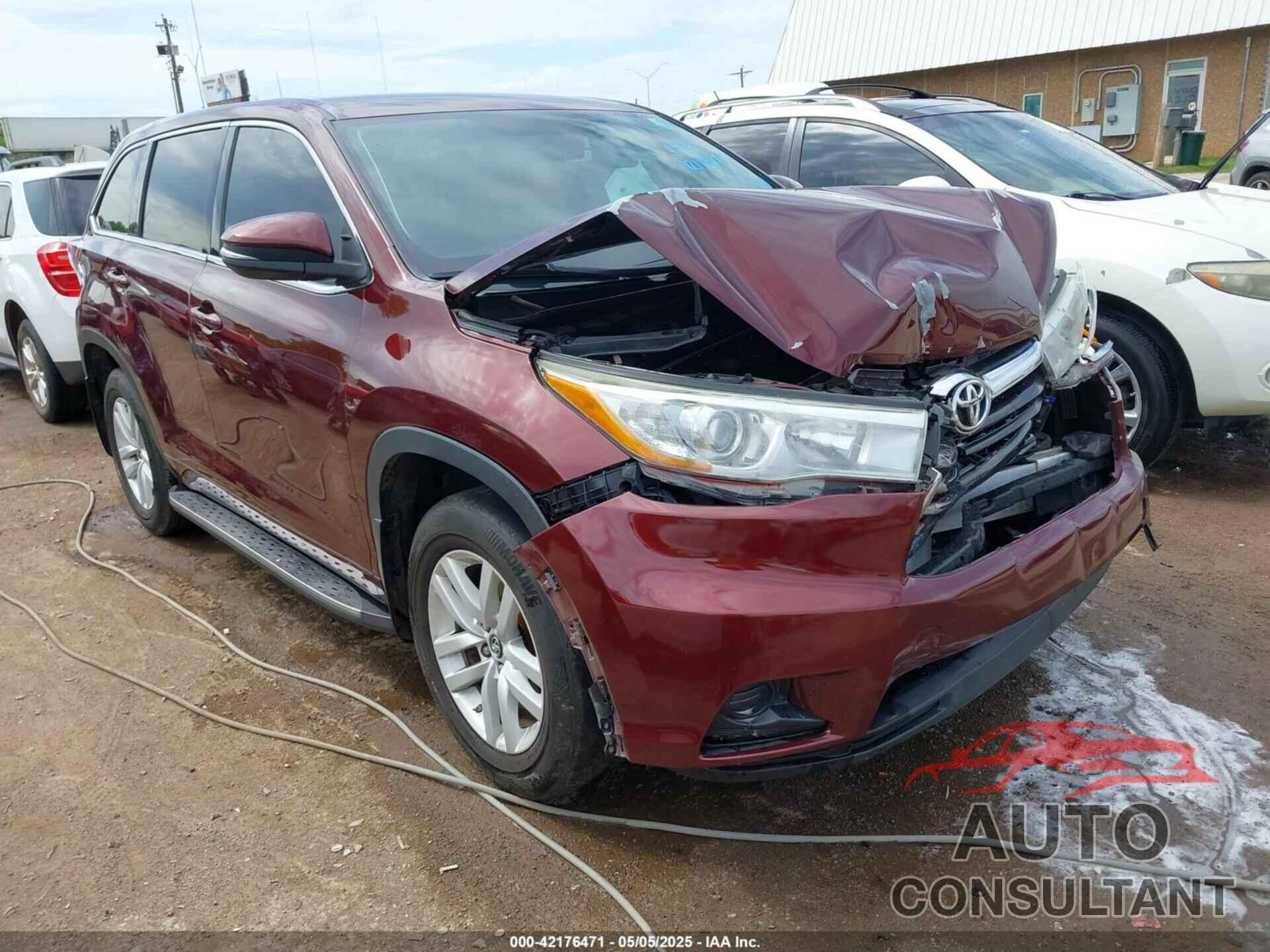 TOYOTA HIGHLANDER 2016 - 5TDZARFH3GS021079