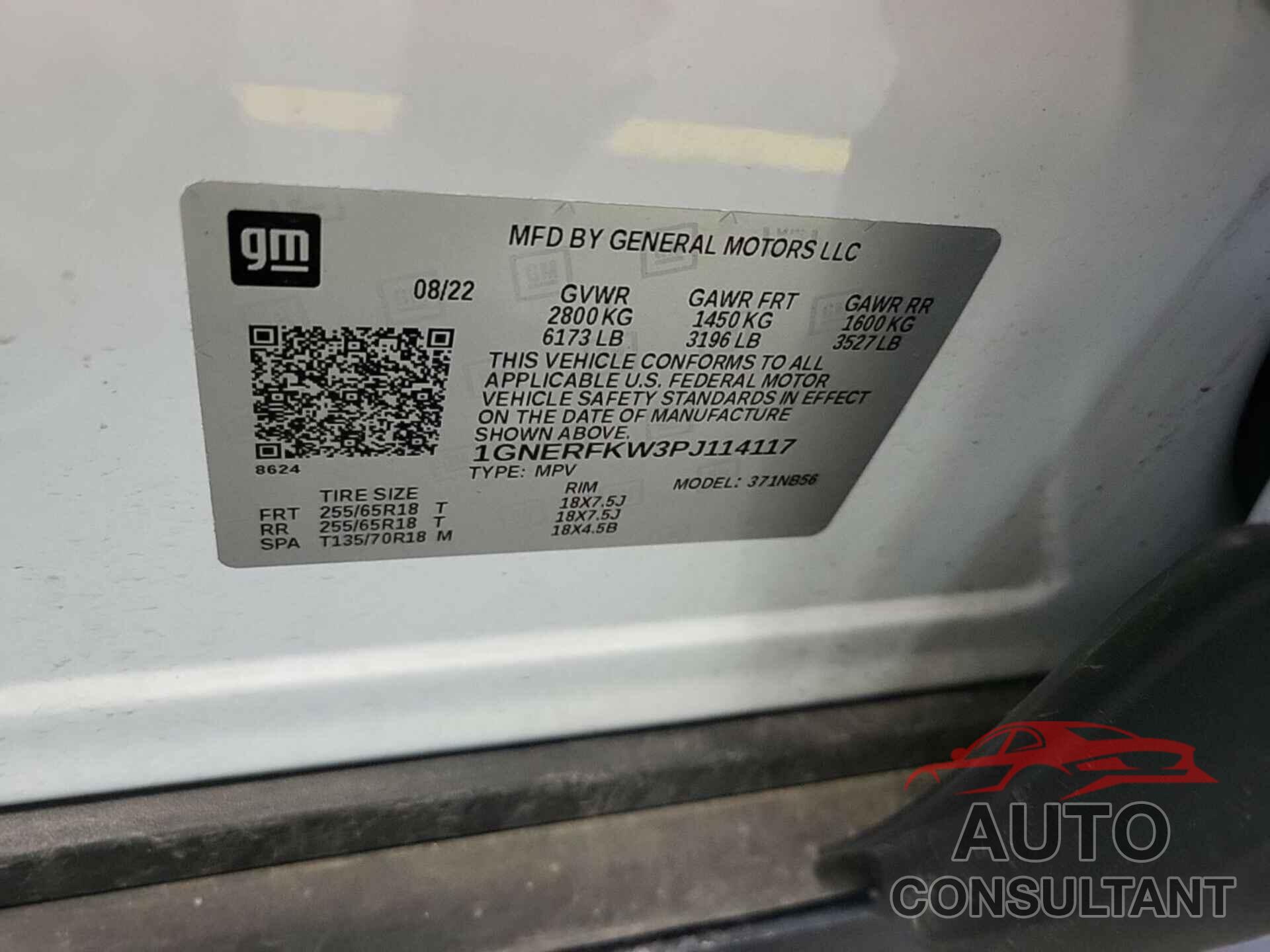CHEVROLET TRAVERSE 2023 - 1GNERFKW3PJ114117