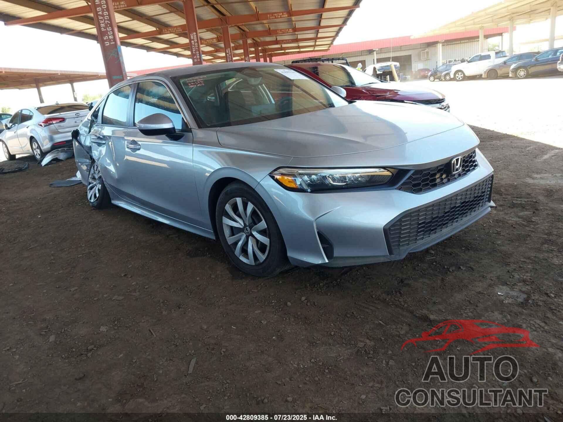 HONDA CIVIC 2025 - 2HGFE2F22SH537727