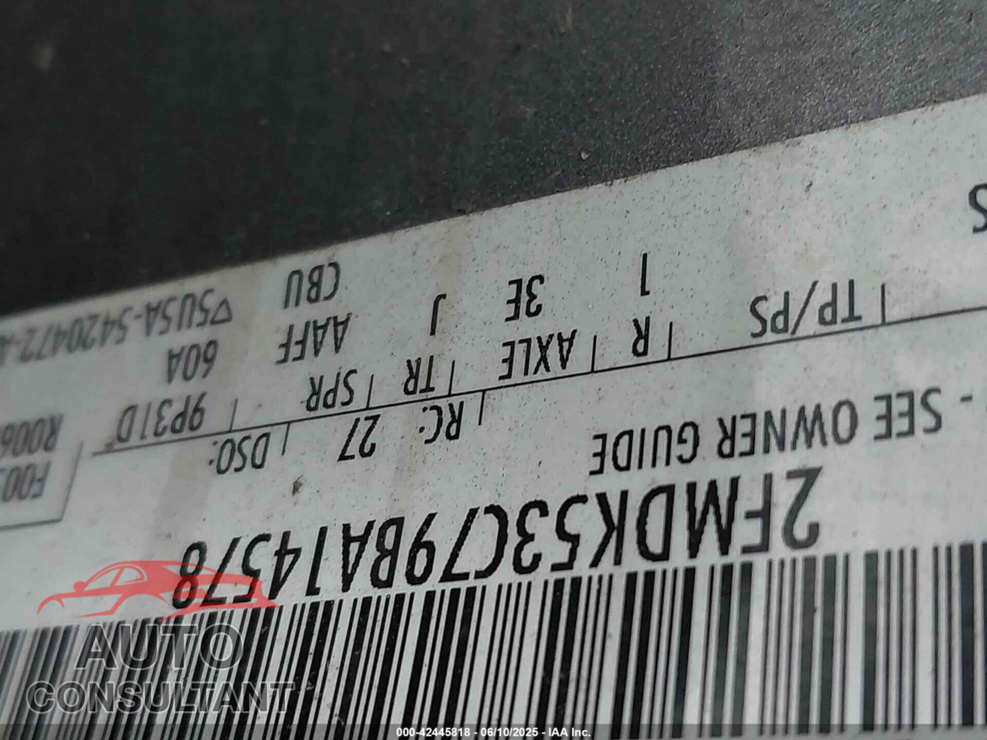 FORD FLEX 2009 - 2FMDK53C79BA14578