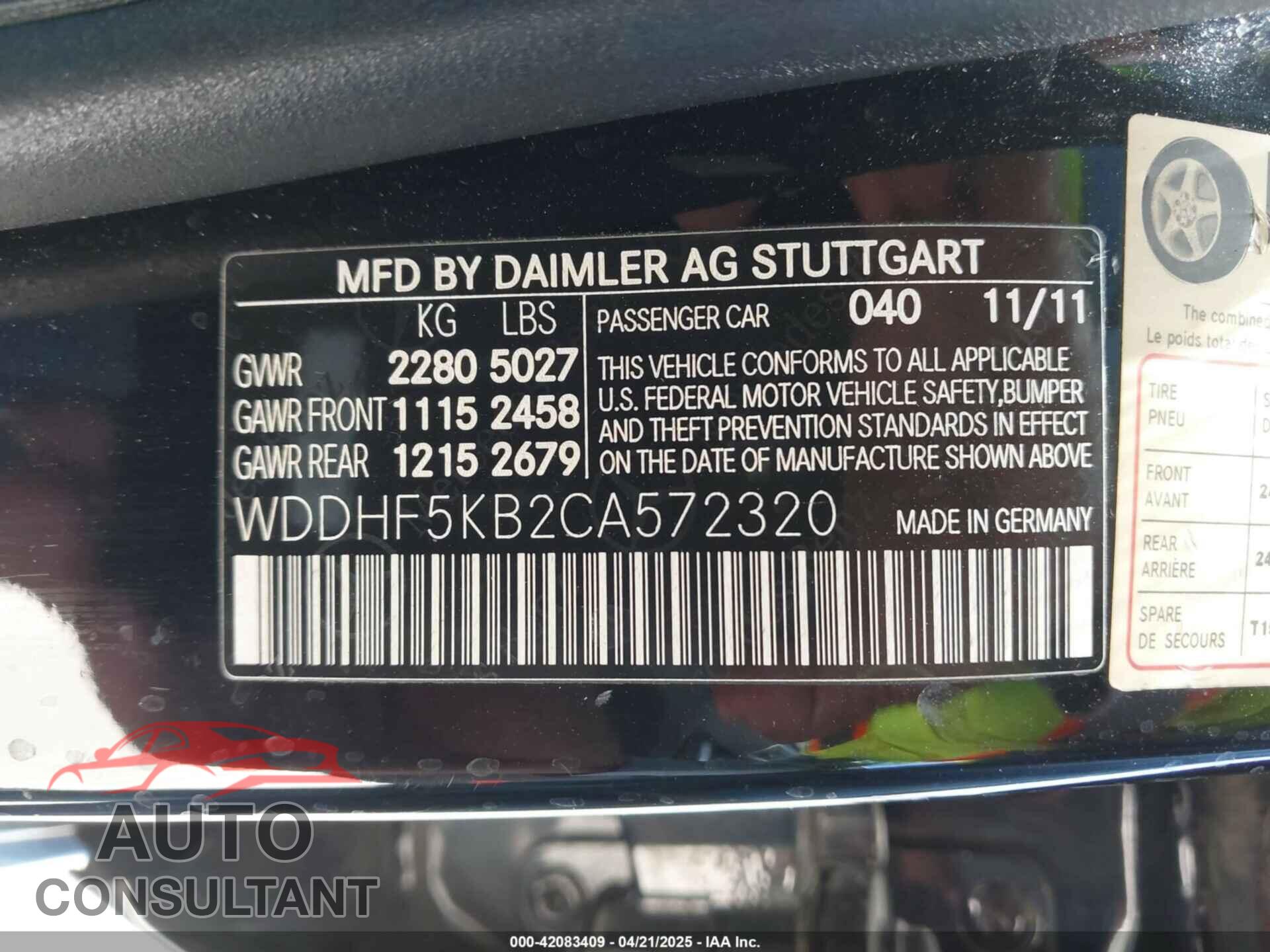 MERCEDES-BENZ E 350 2012 - WDDHF5KB2CA572320