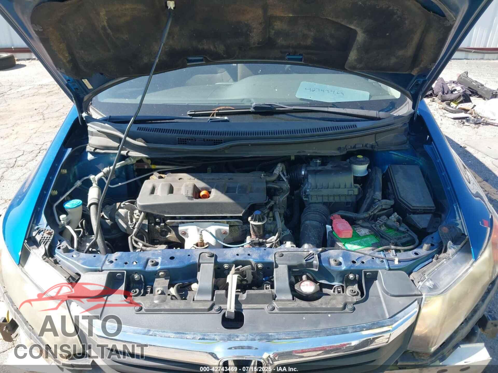 HONDA CIVIC 2012 - 19XFB2F56CE081536
