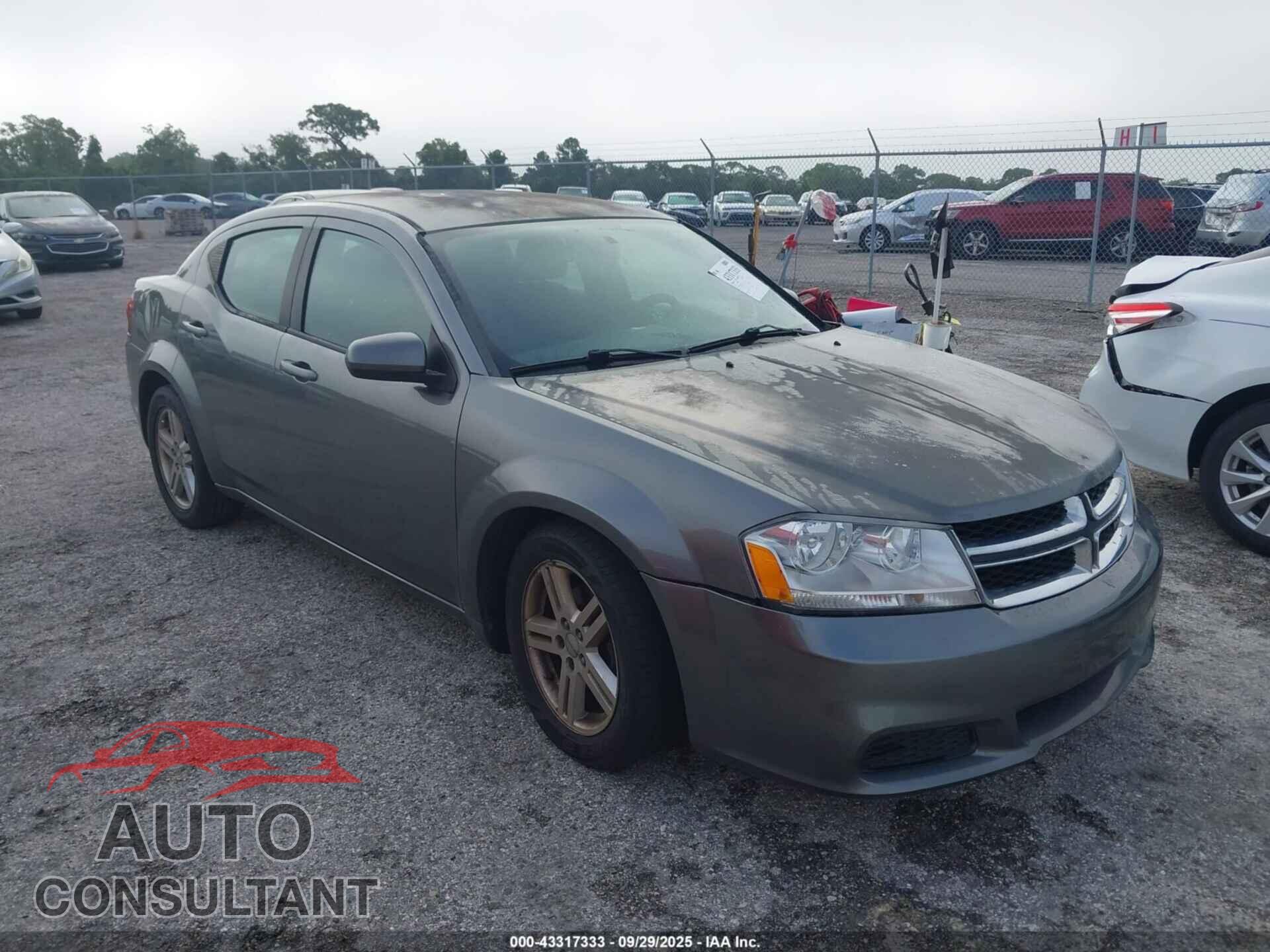 DODGE AVENGER 2012 - 1C3CDZCB3CN196370