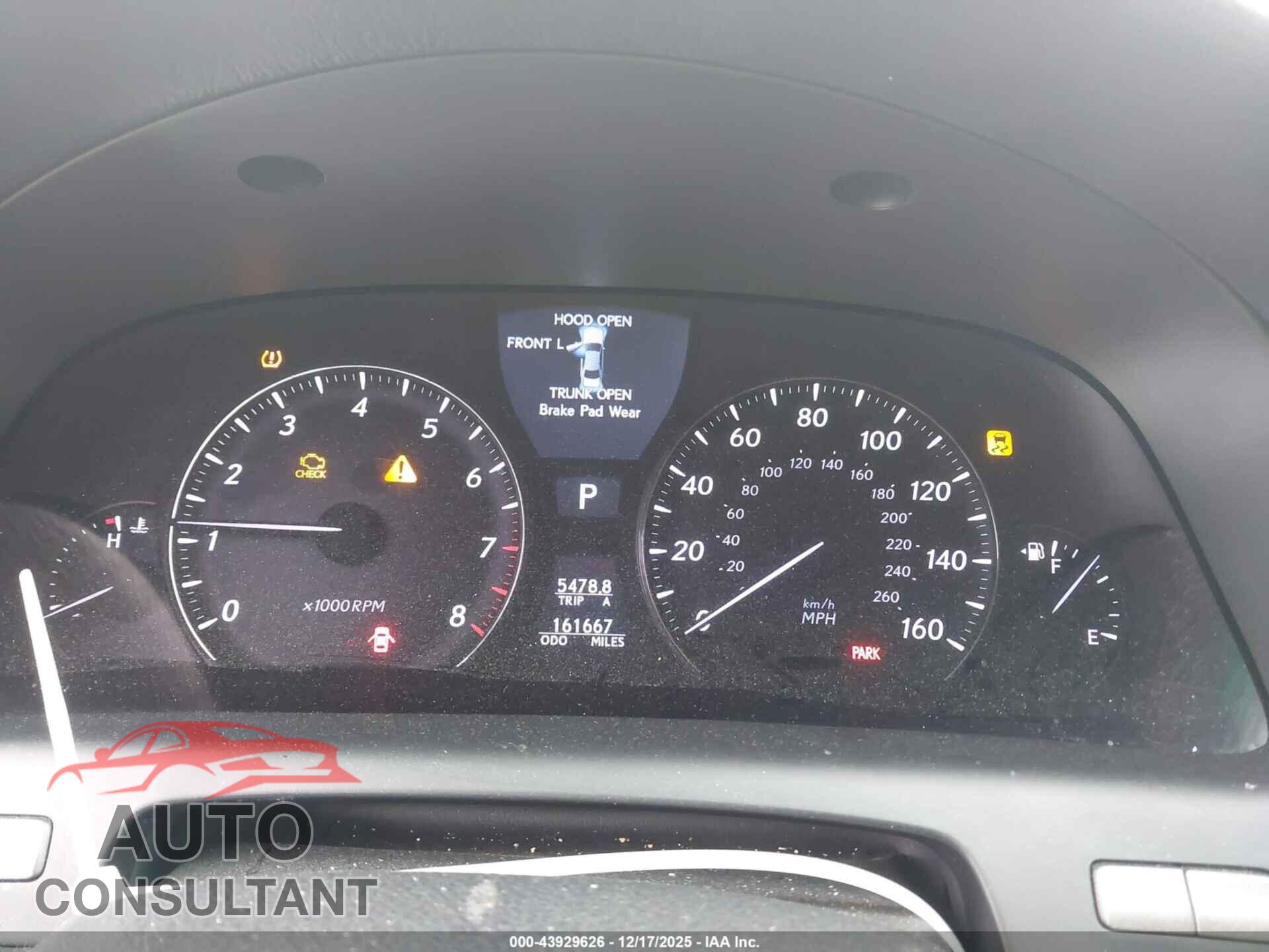LEXUS LS 460 2010 - JTHBL5EF5A5097063