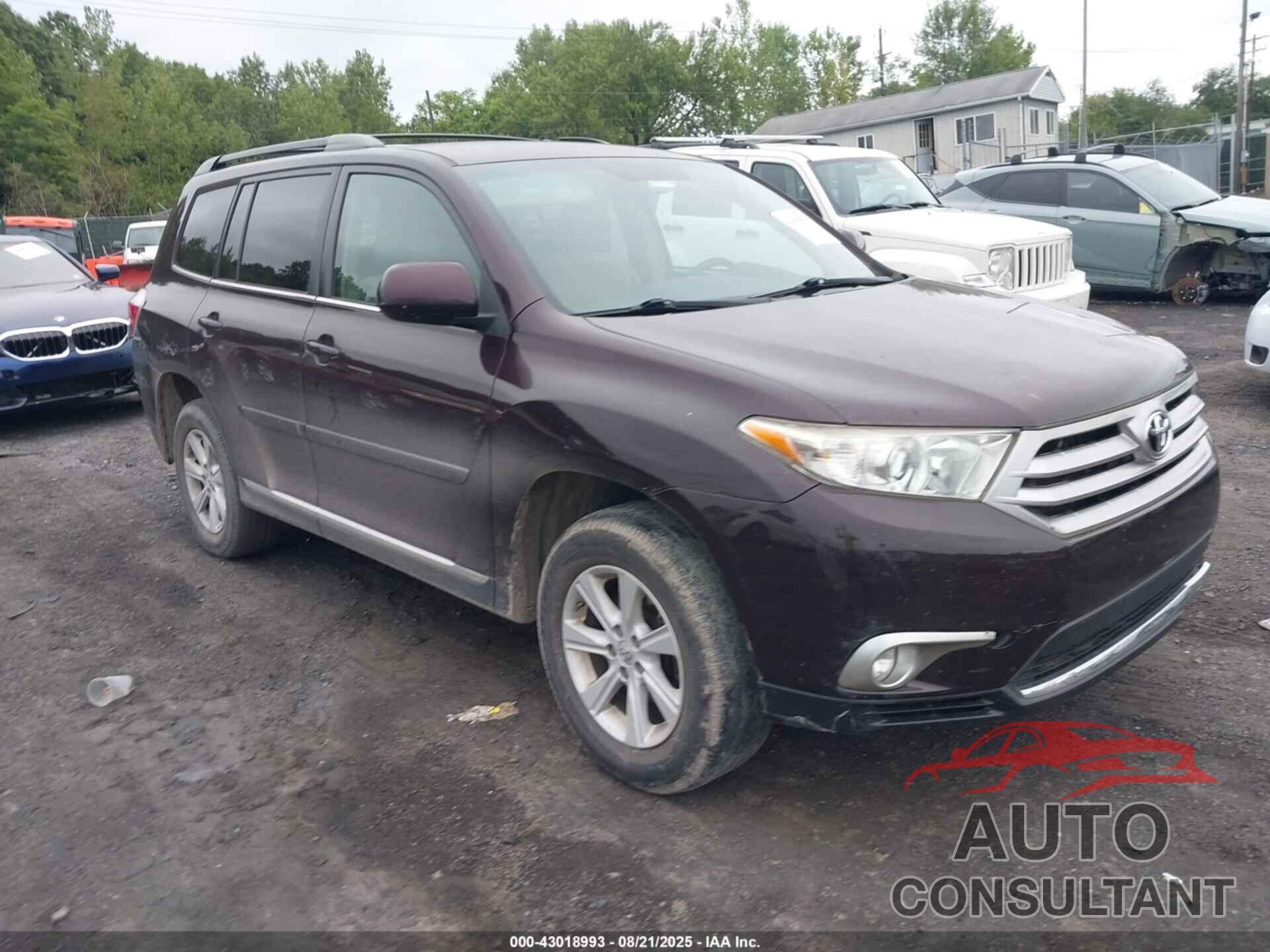 TOYOTA HIGHLANDER 2012 - 5TDBK3EH6CS169850