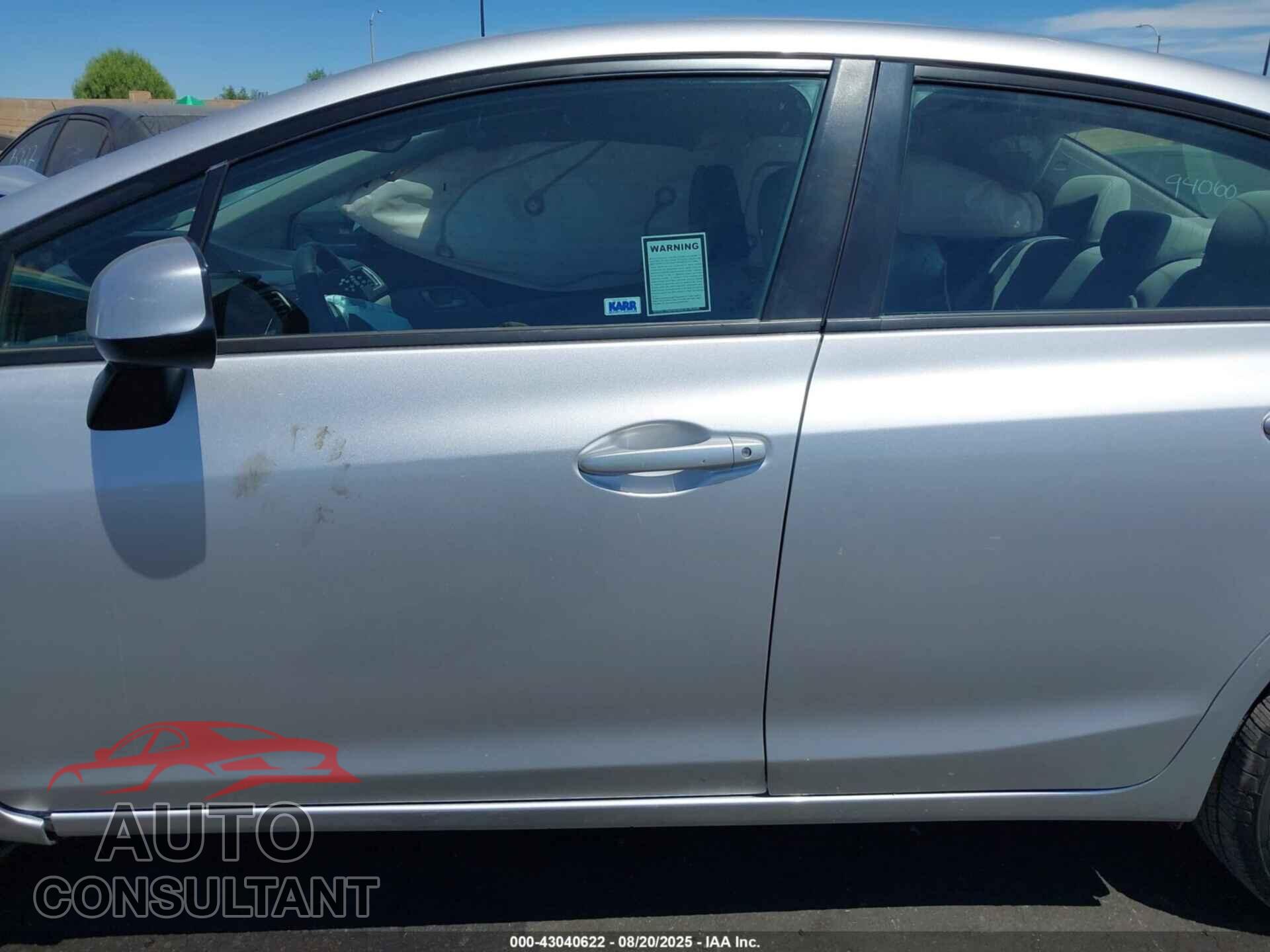 HONDA CIVIC 2013 - 19XFB2F53DE263759