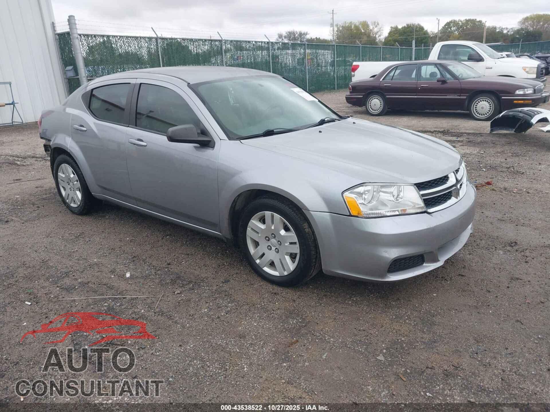 DODGE AVENGER 2013 - 1C3CDZAG4DN766764